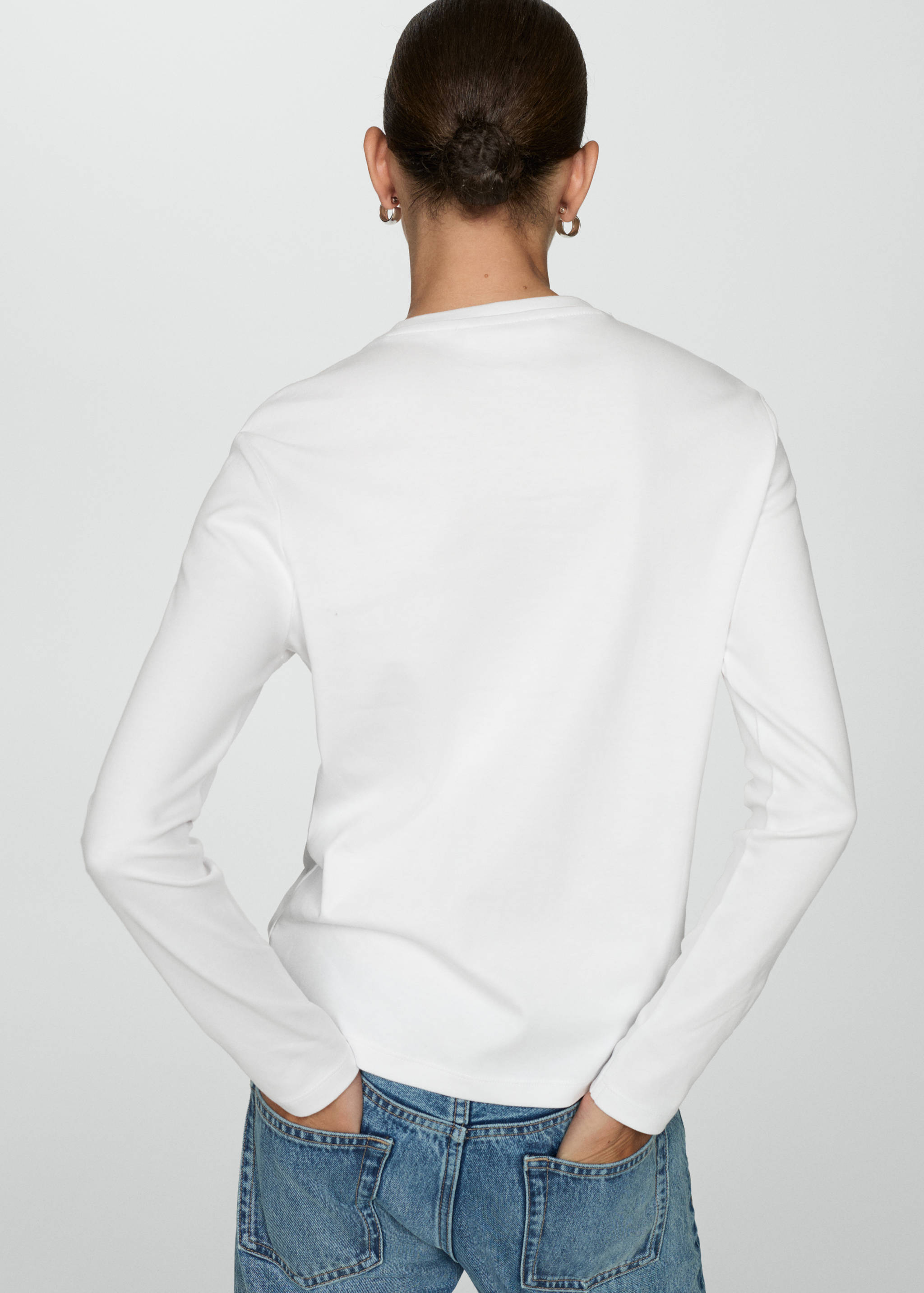 T-shirt coton manches longues - Verso de l’article