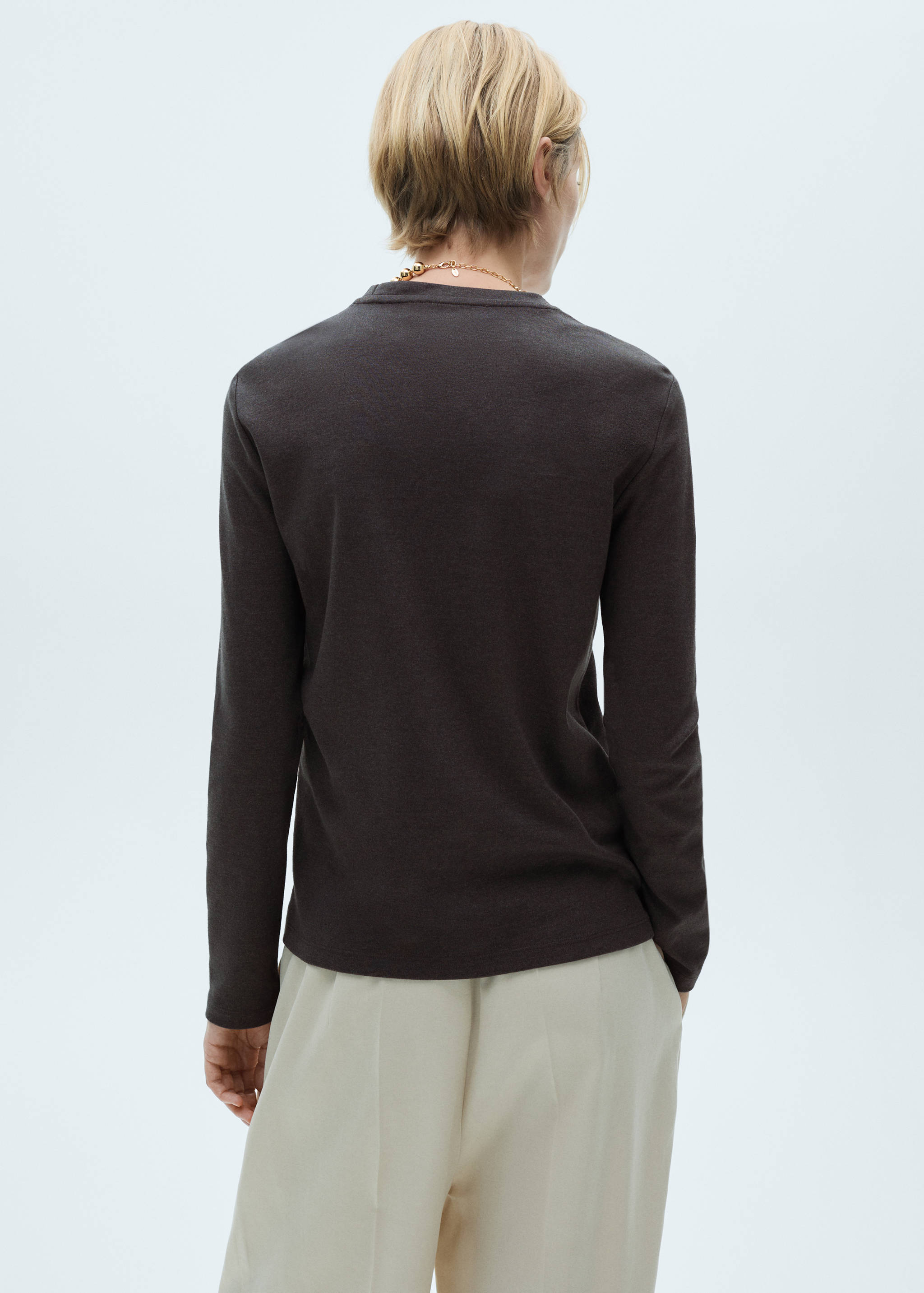 T-shirt coton manches longues - Verso de l’article