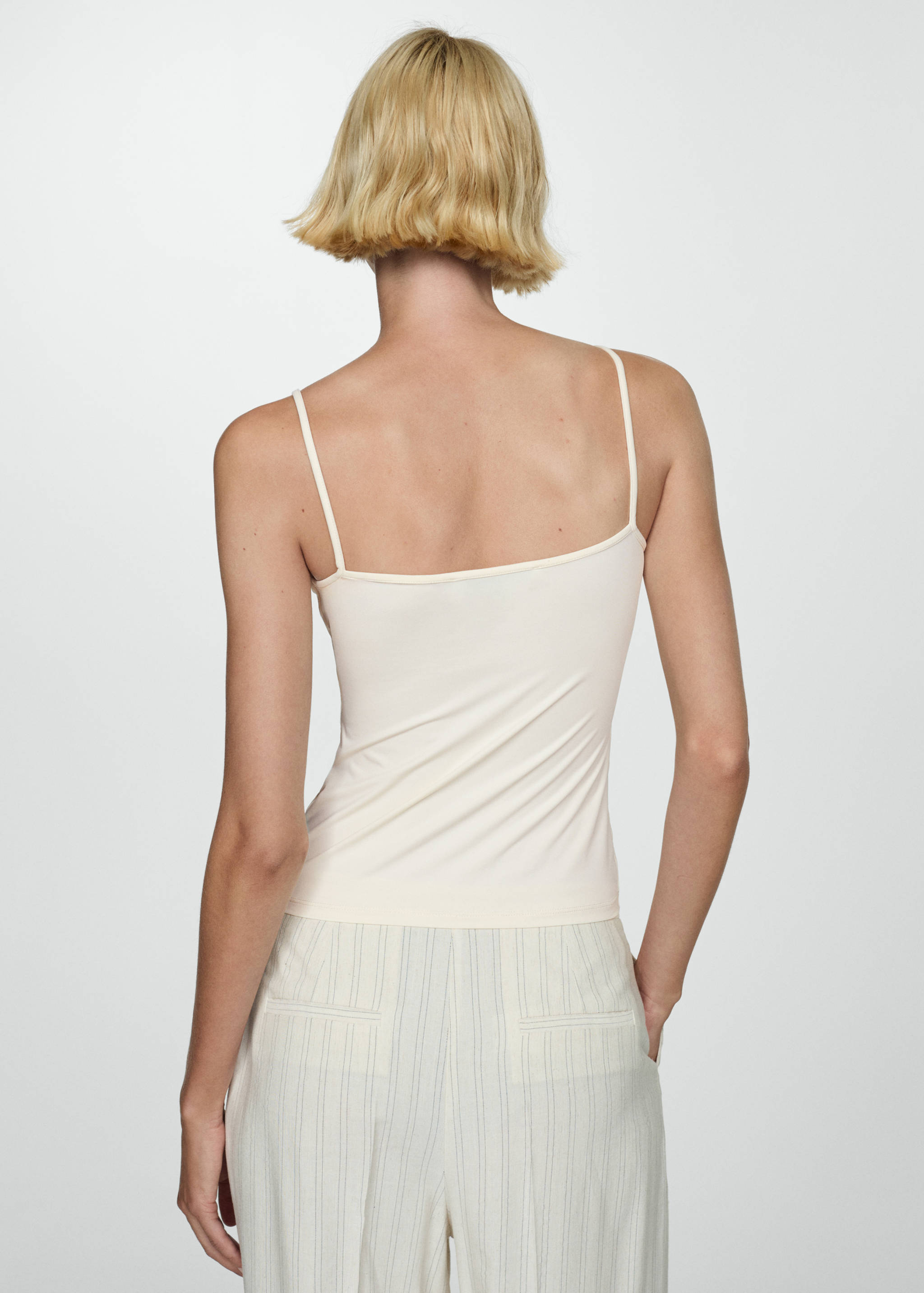 Slim-fit top with thin straps - Reverse of the article