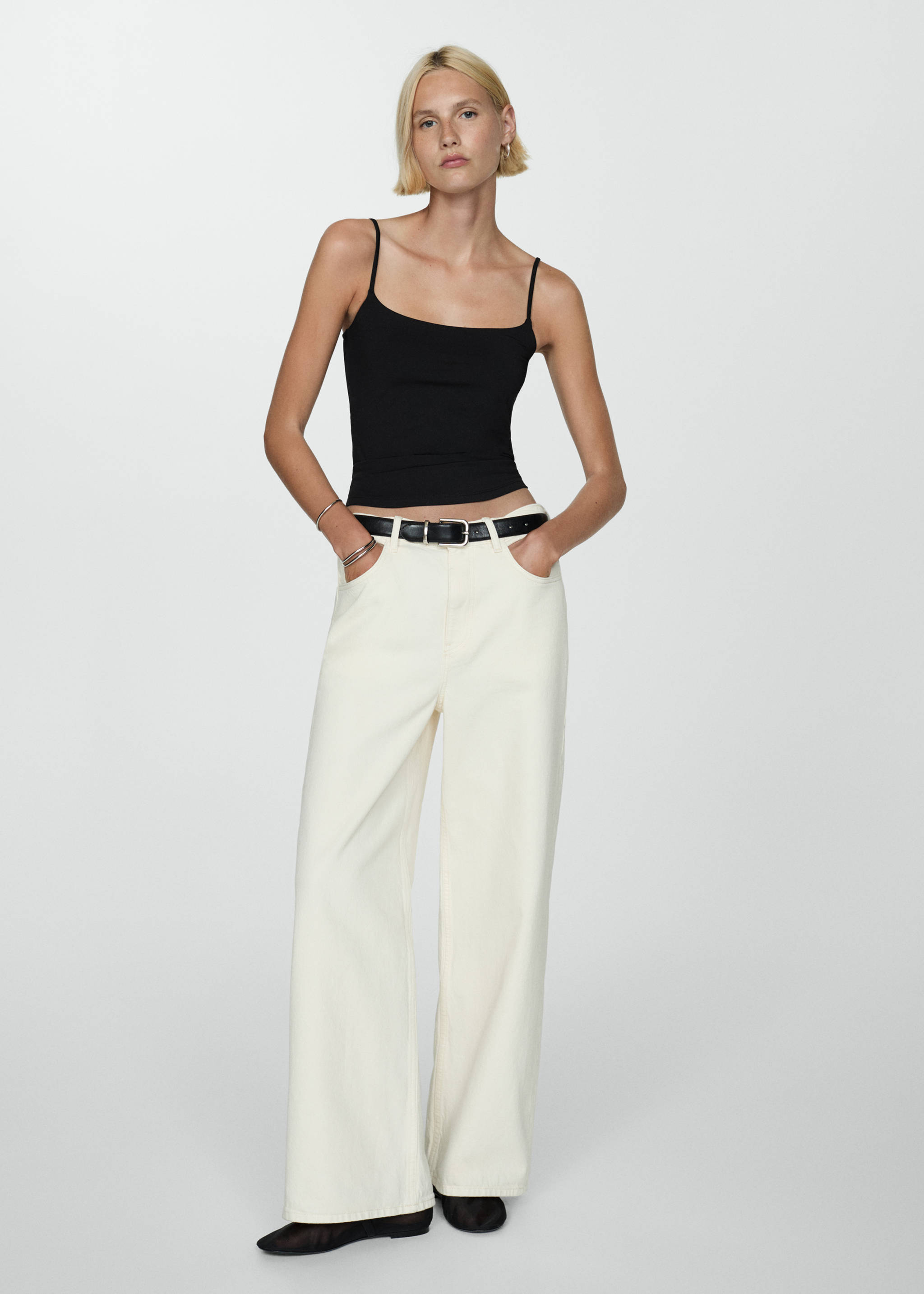 Slim-fit top with thin straps - General plane