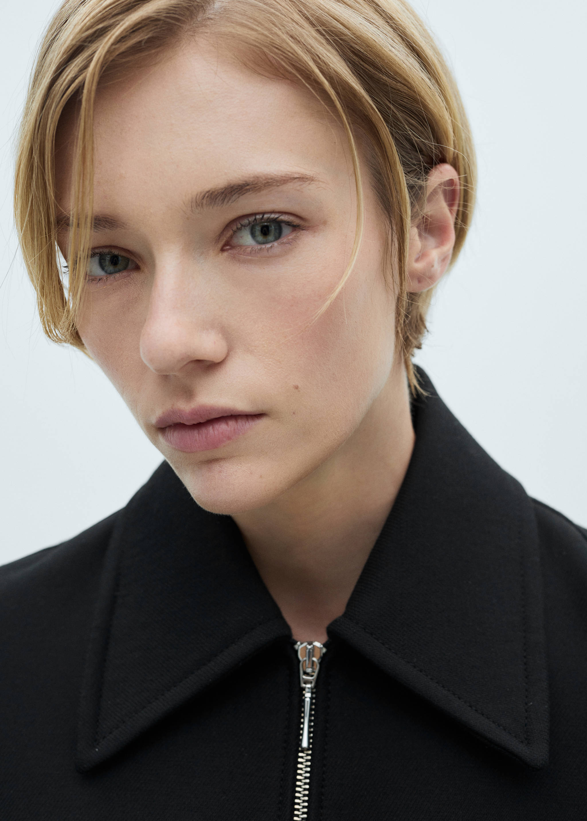 Zip straight-cut coat - Details of the article 1