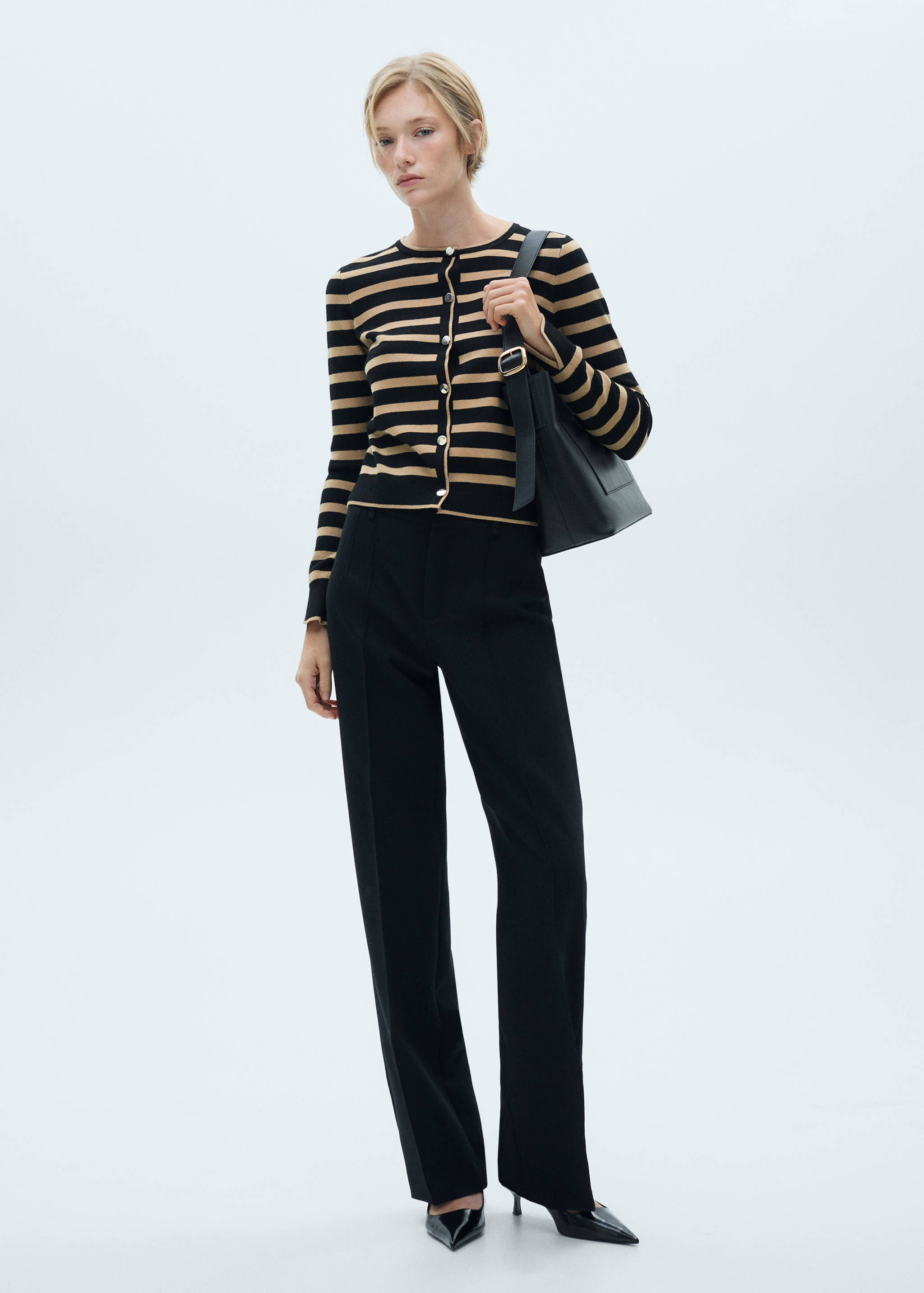 纽扣针织开衫 - null