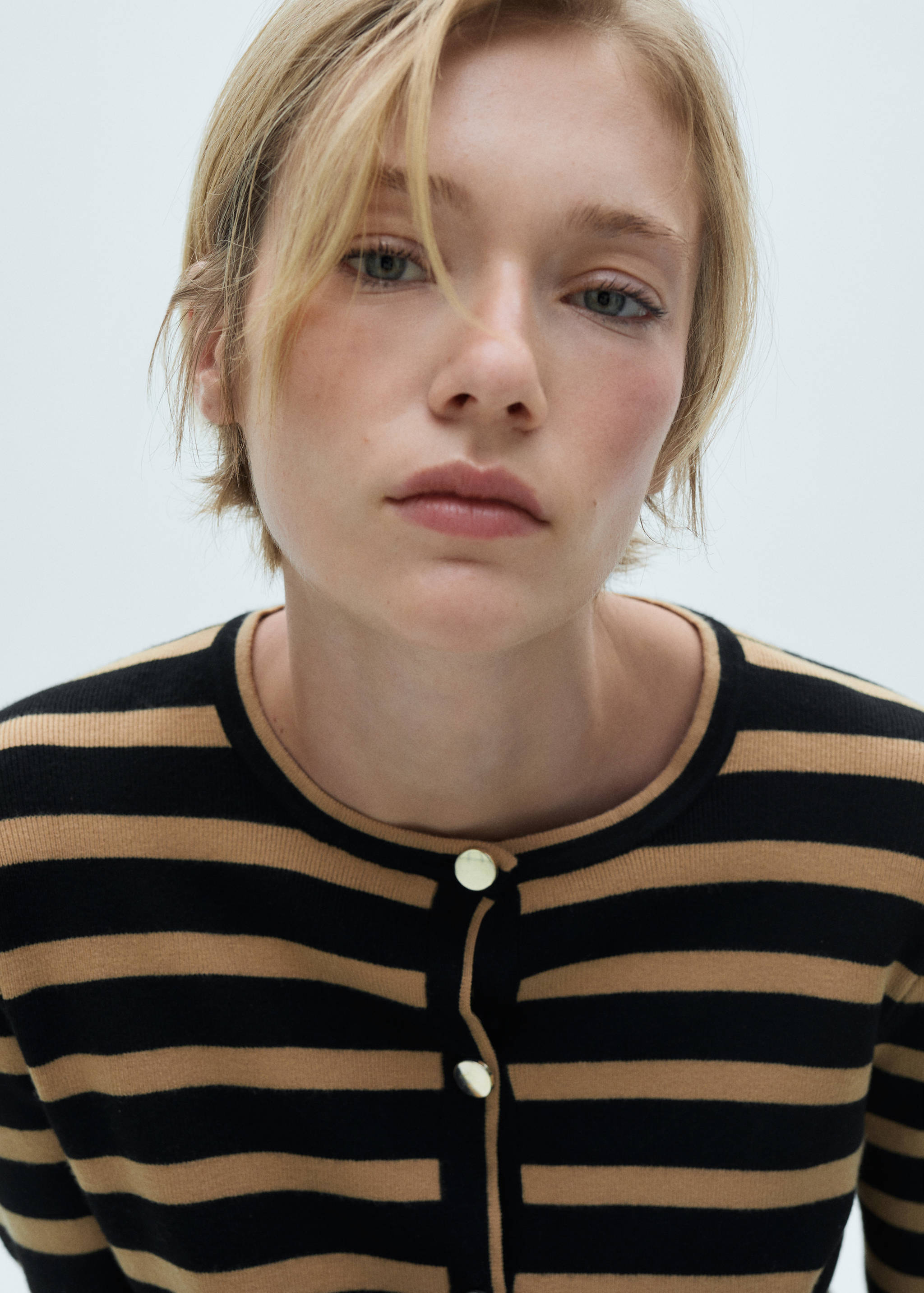 纽扣针织开衫 - null