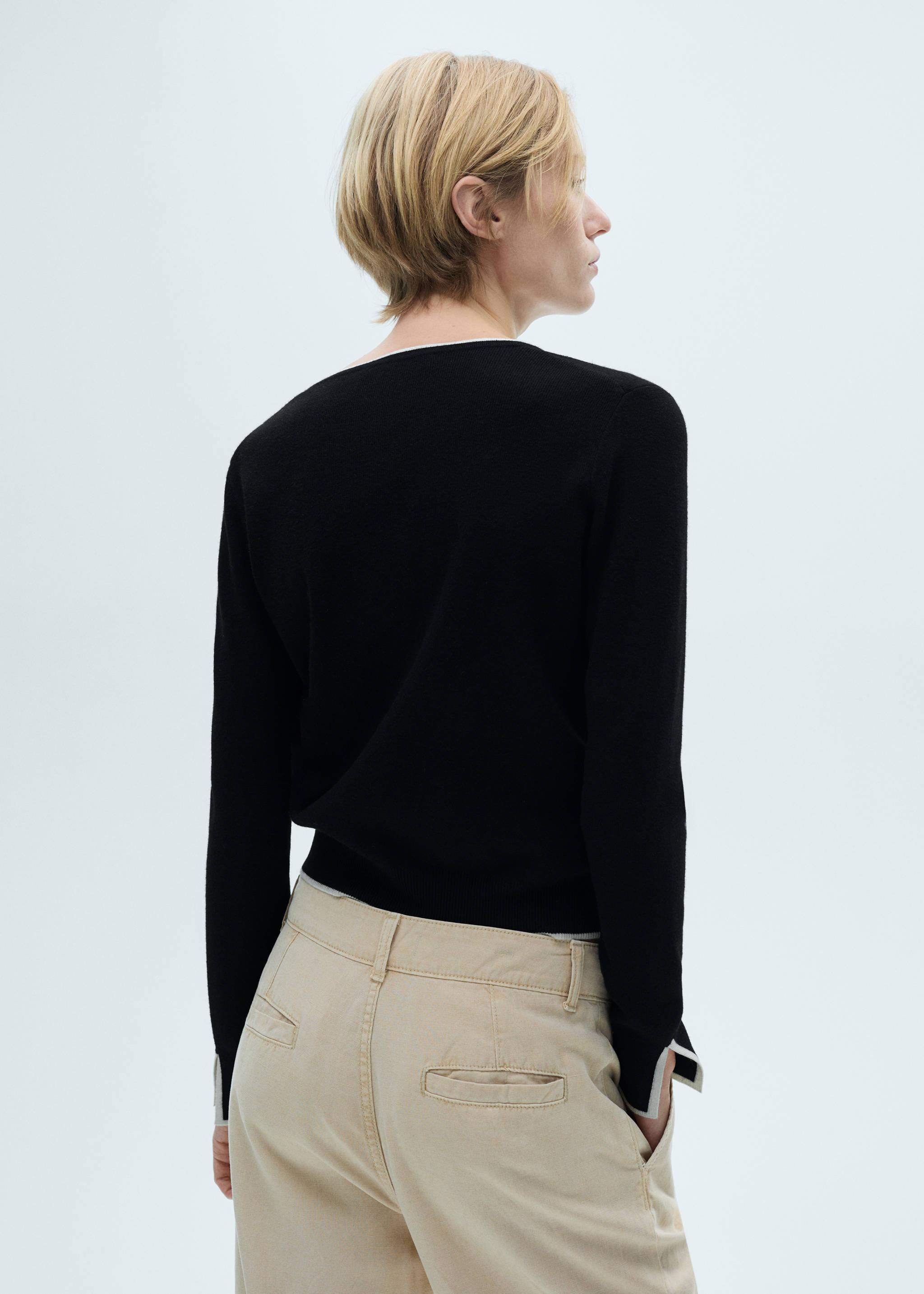 纽扣针织开衫 - null