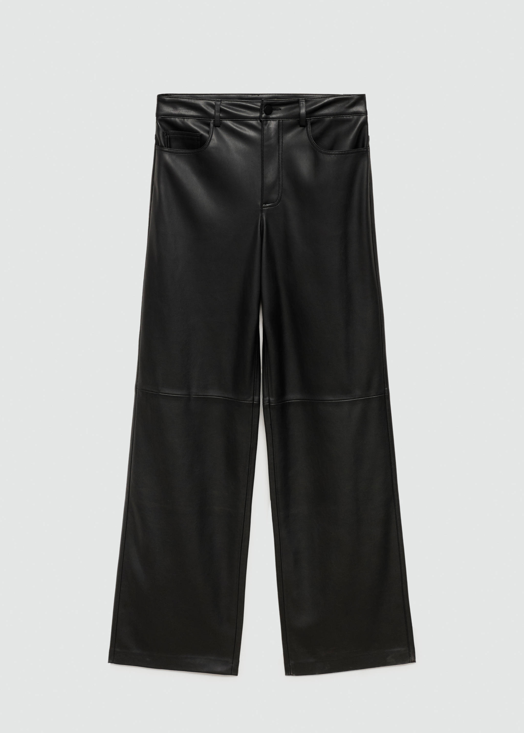 Mid-rise Faux-leather trousers - Article without model