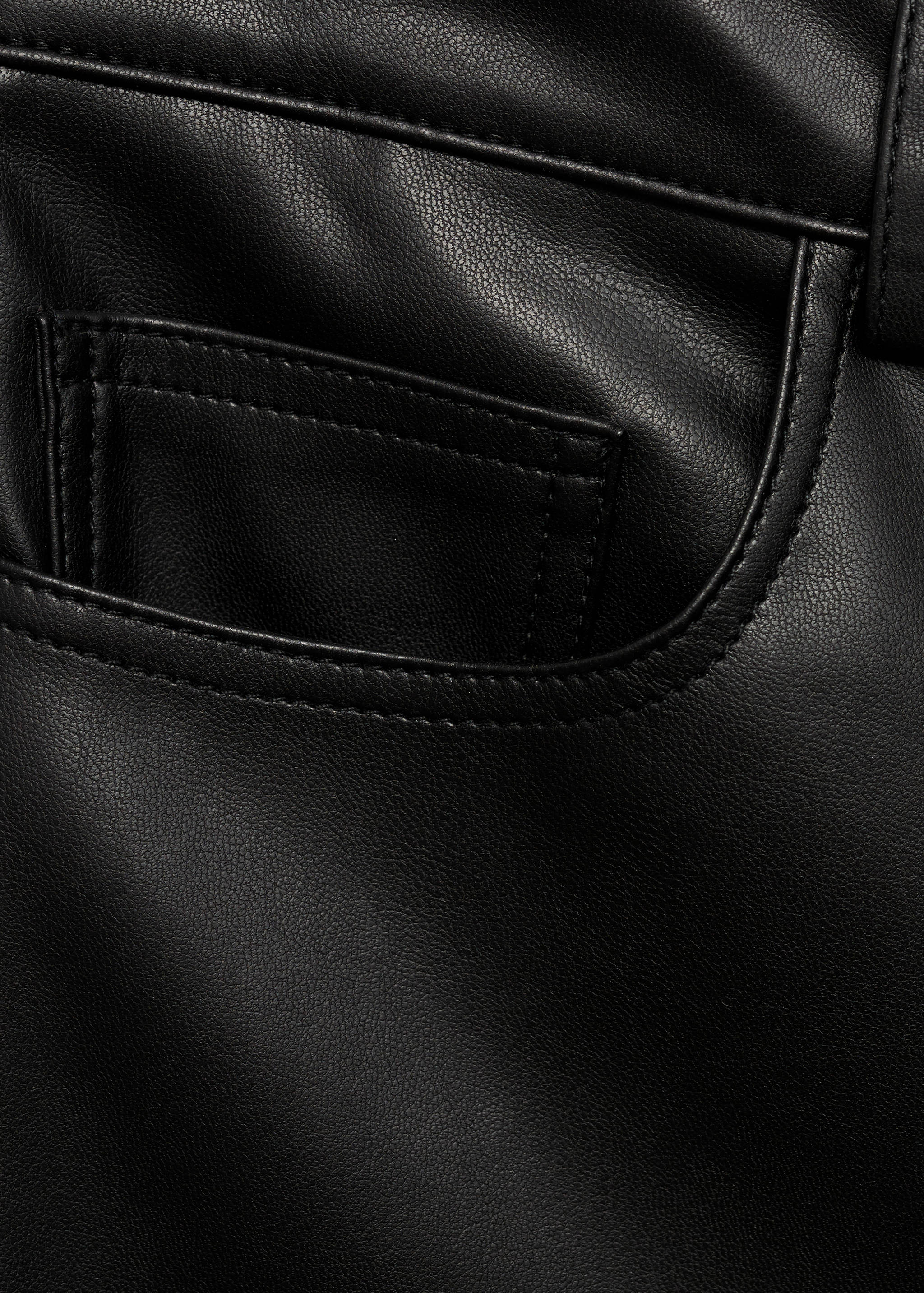 Mid-rise Faux-leather trousers - Details of the article 8