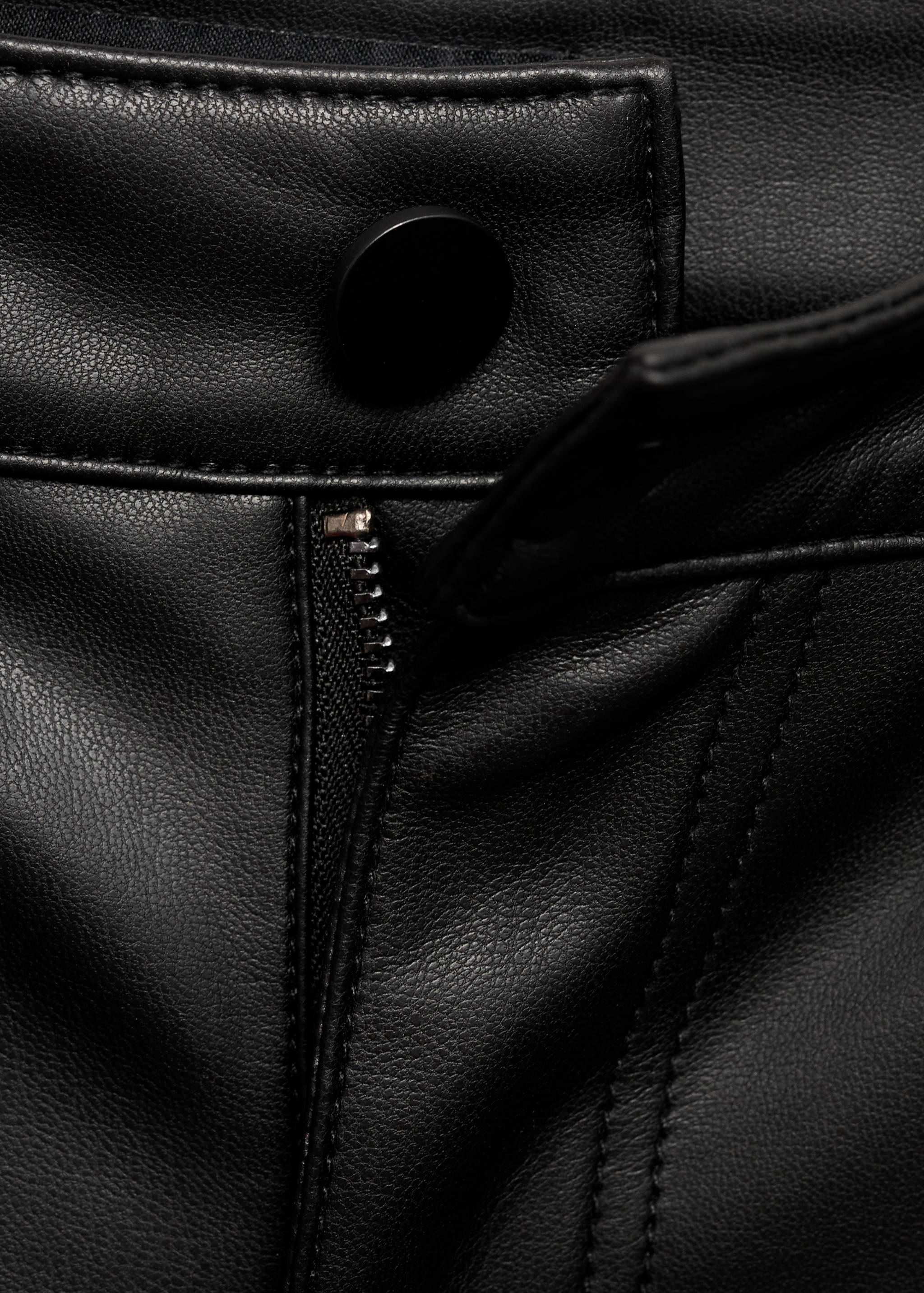 Mid-rise Faux-leather trousers - Details of the article 0