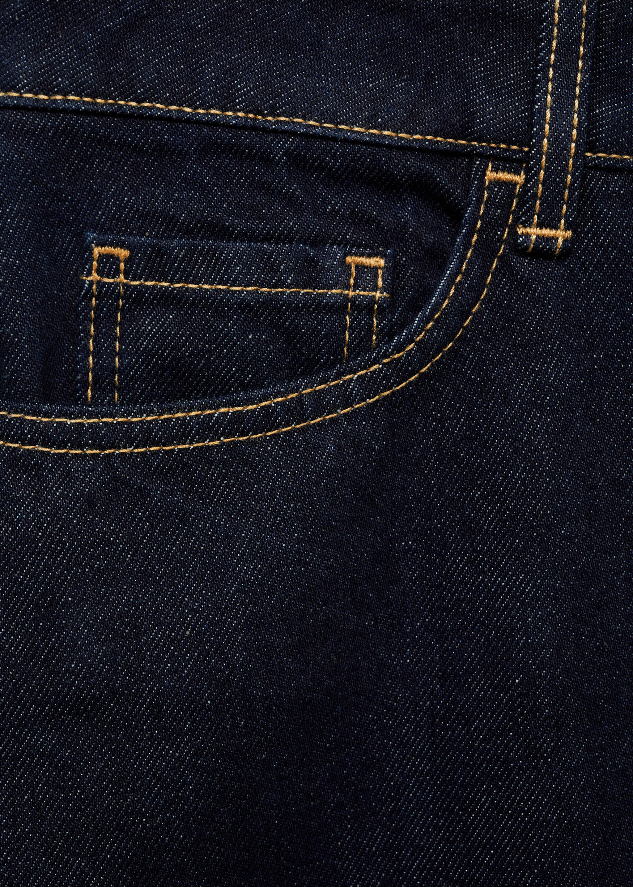 Rinse-wash denim midi-skirt - Details of the article 0, Open Blue. Ref: 77055657-00.