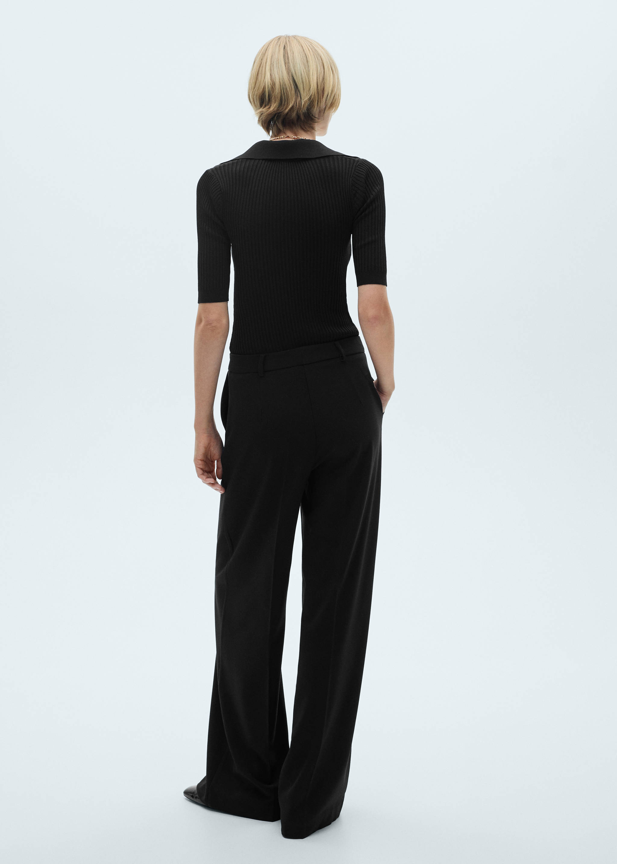 Long jumpsuit with combined design - Reverse of the article