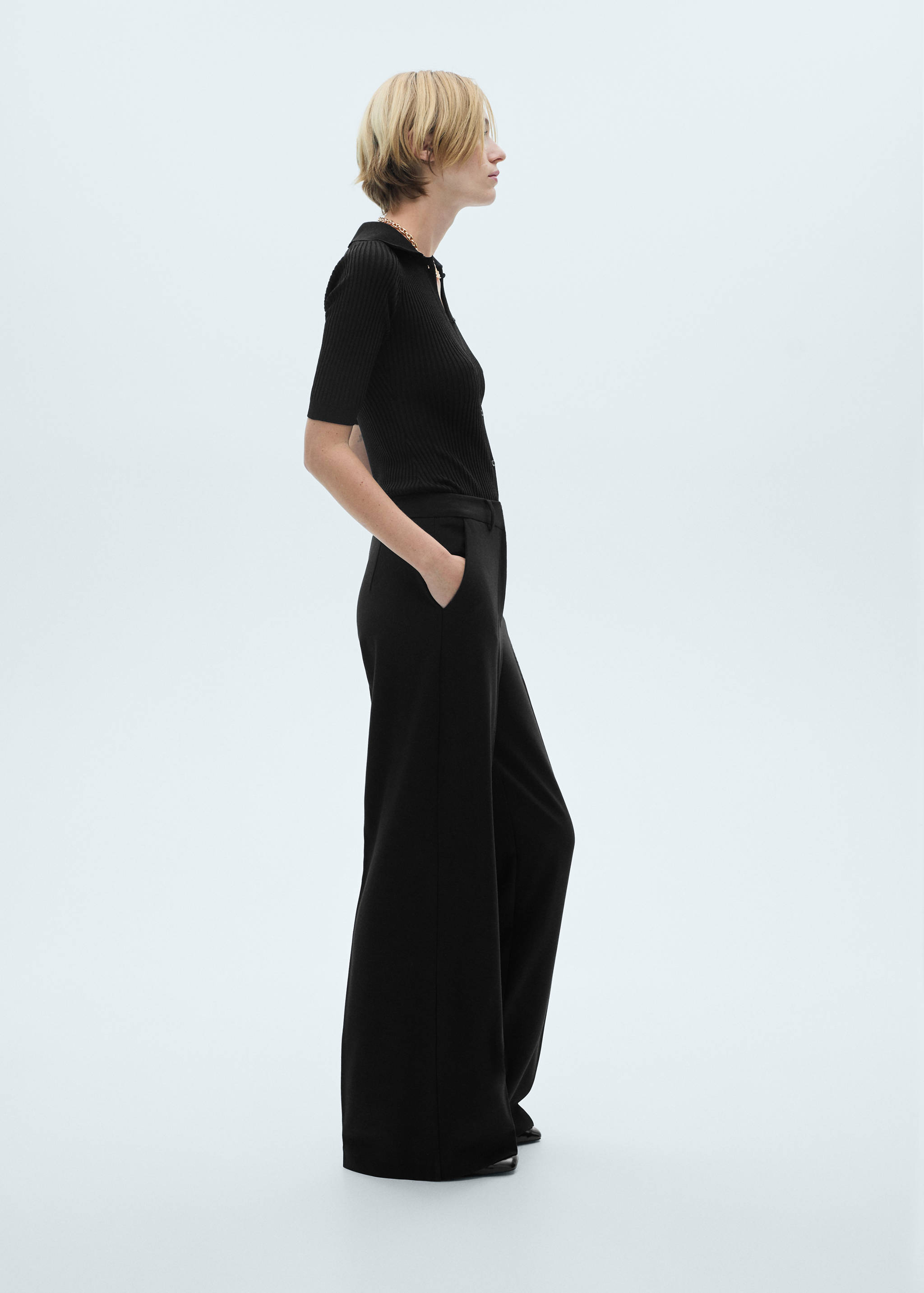 Long jumpsuit with combined design - Details of the article 6