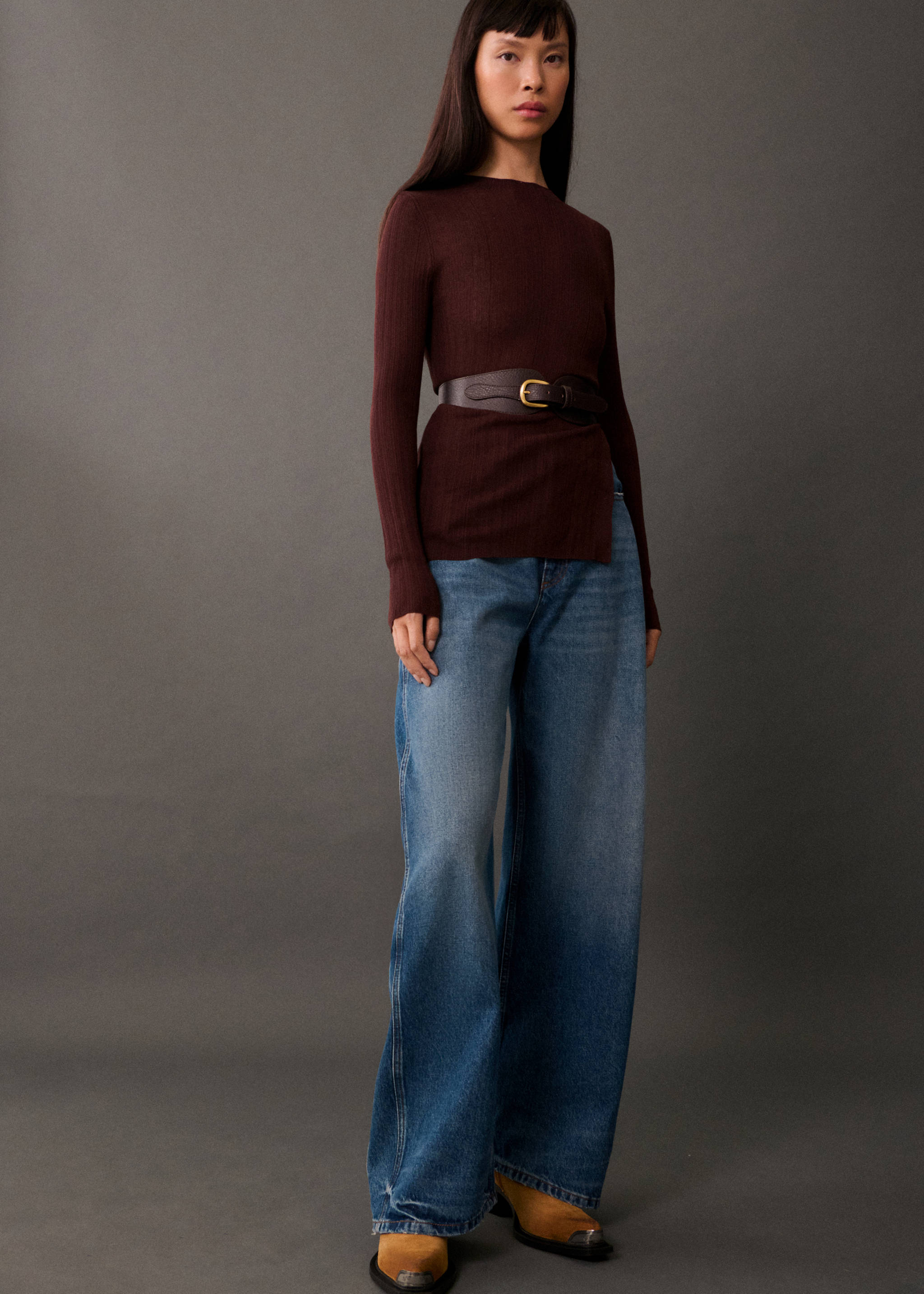 High-waist balloon jeans - General plane