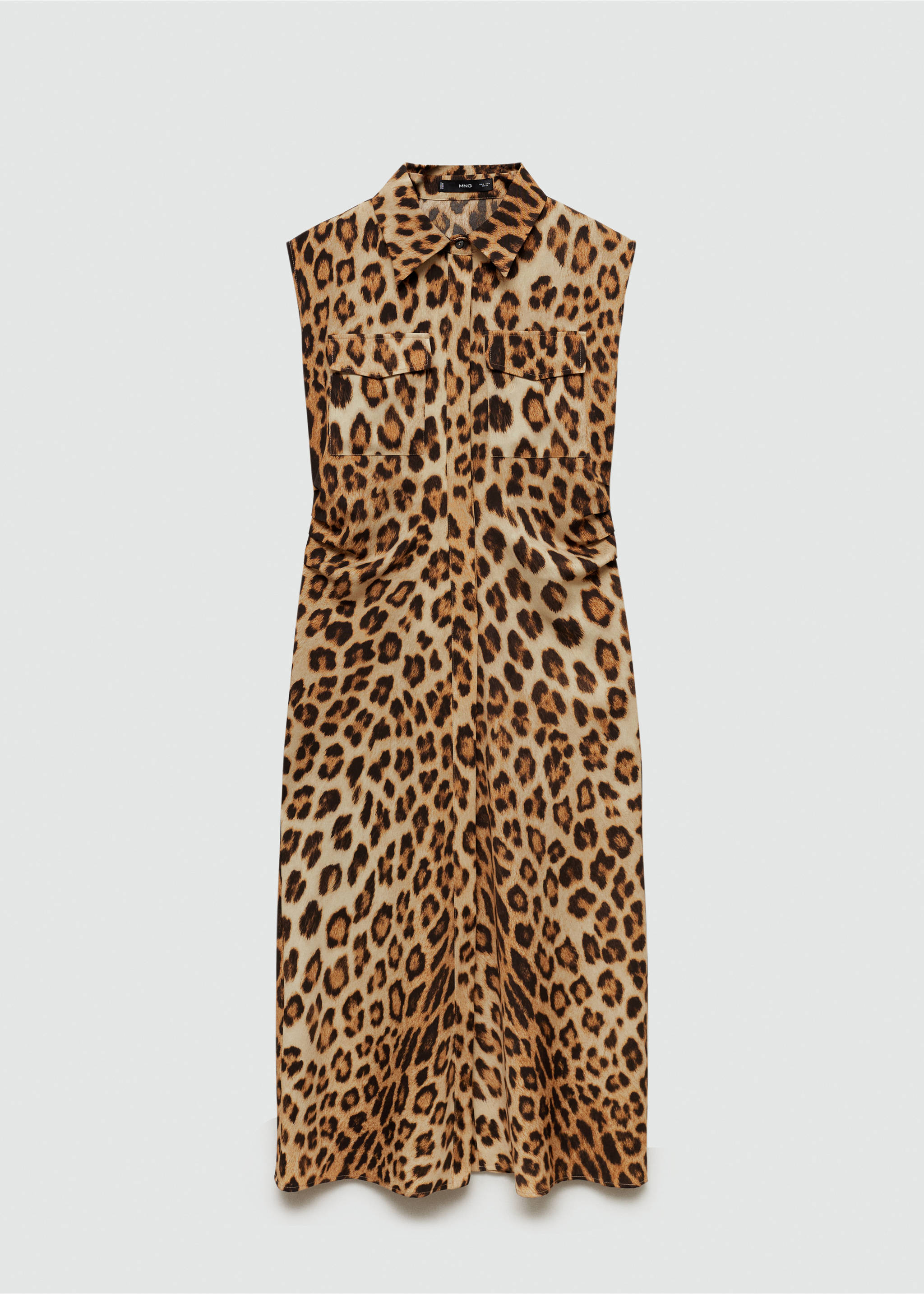 Vestido camisero leopardo - Artículo sin modelo, Marrón. Ref: 77055668-00.