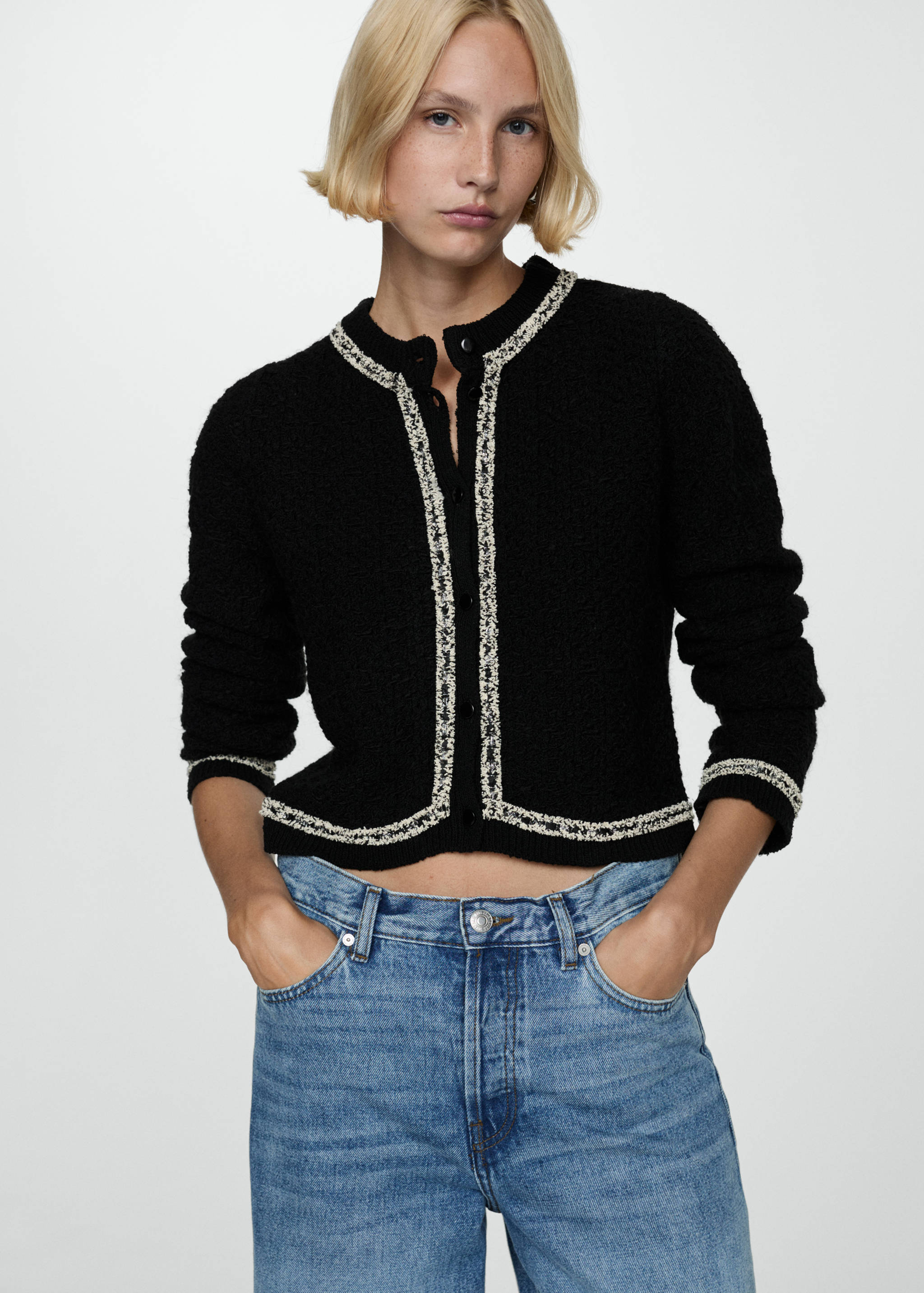 Bicolour tweed jacket - Details of the article 2