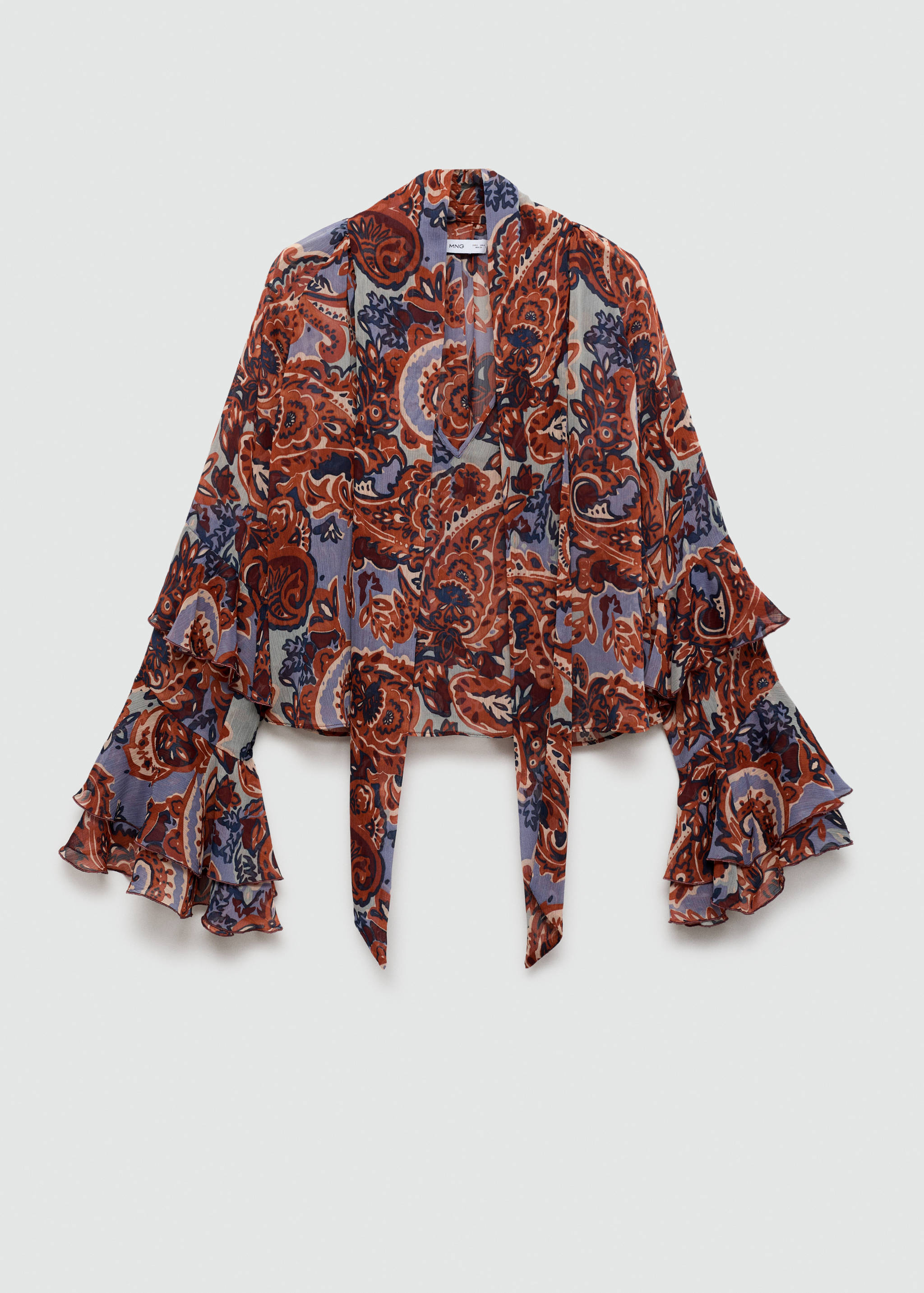 Ruffled paisley-print blouse - Article without model