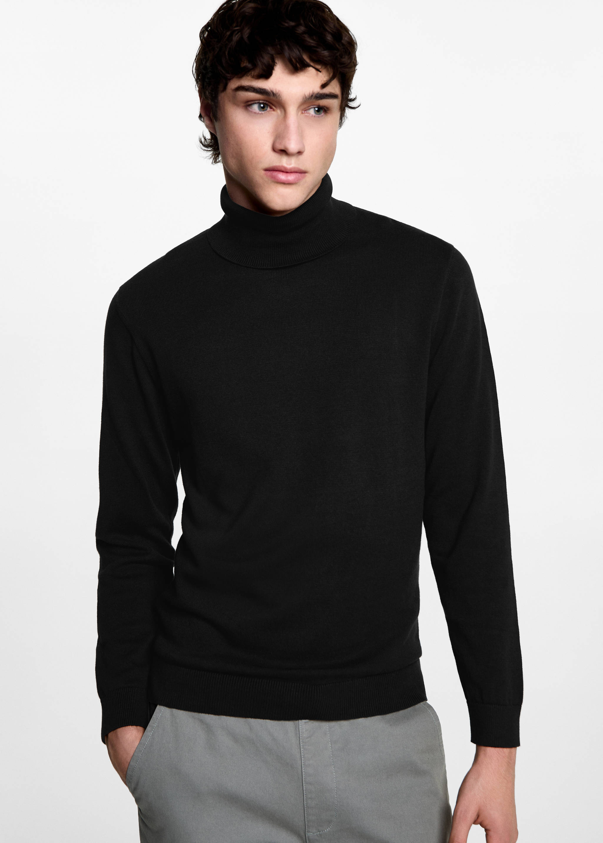 Turtleneck knit sweater - Medium plane