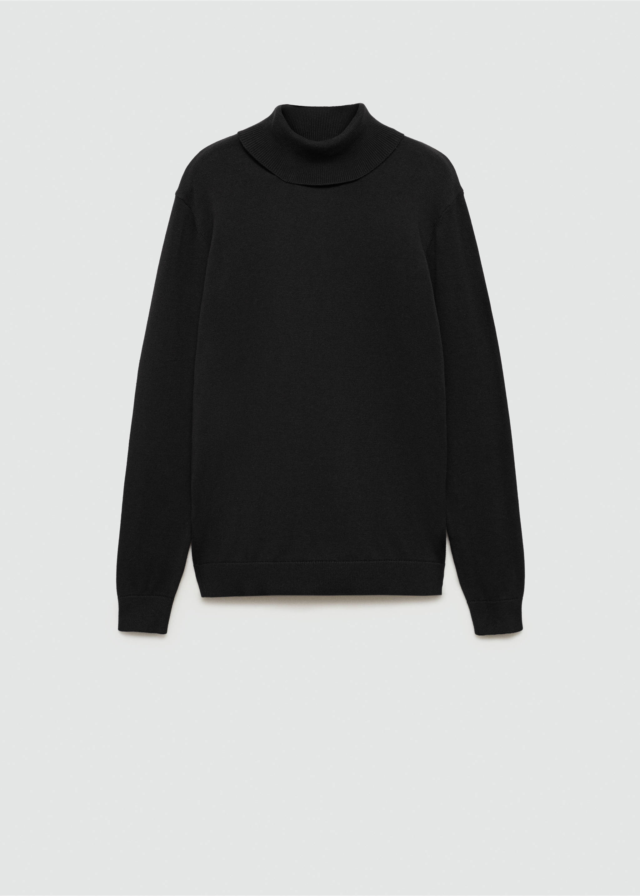 Turtleneck knit sweater - Article without model, Black. Ref: 77055967-00.