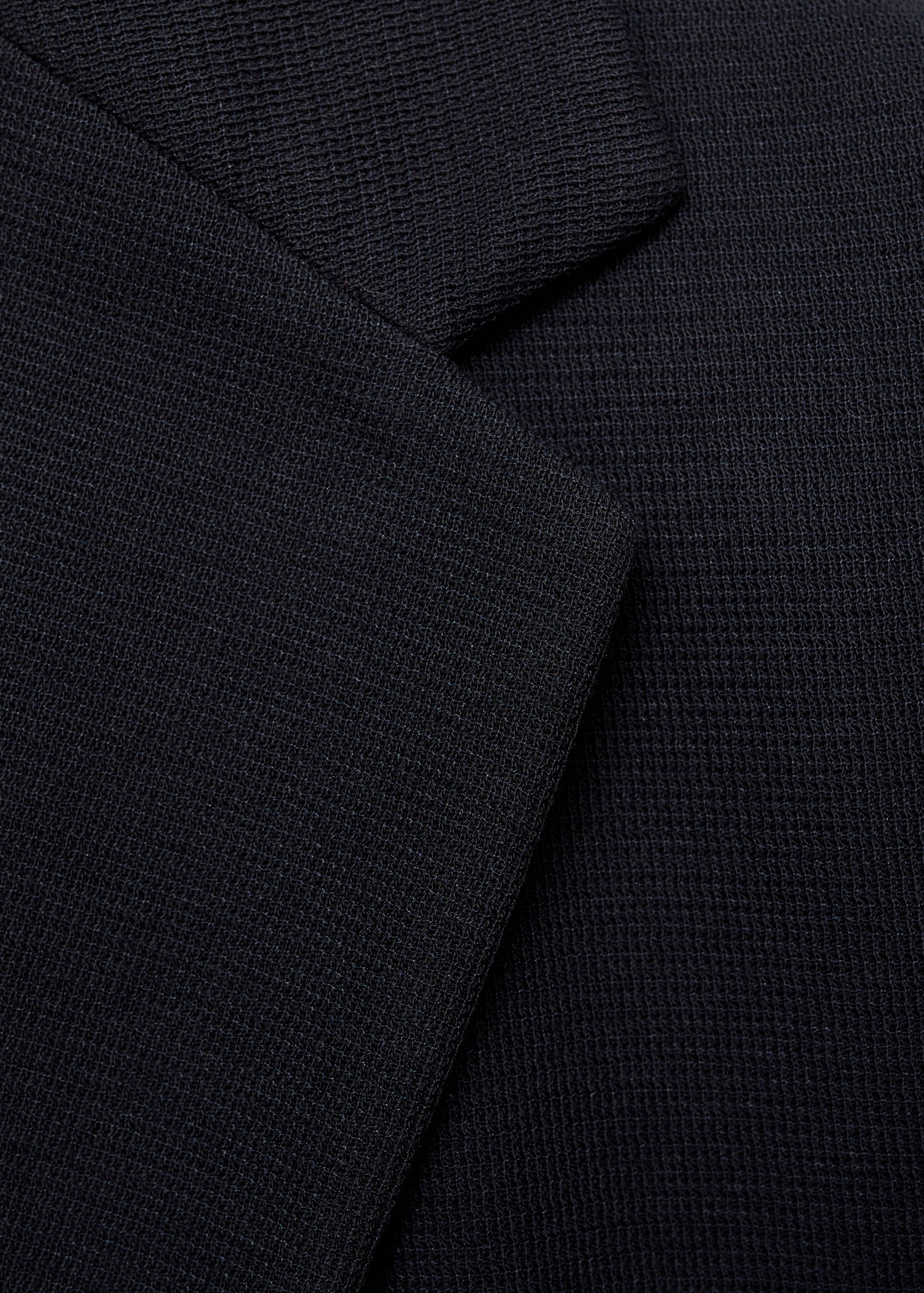 Slim-fit cotton micro-structured tailored jacket - Details of the article 8
