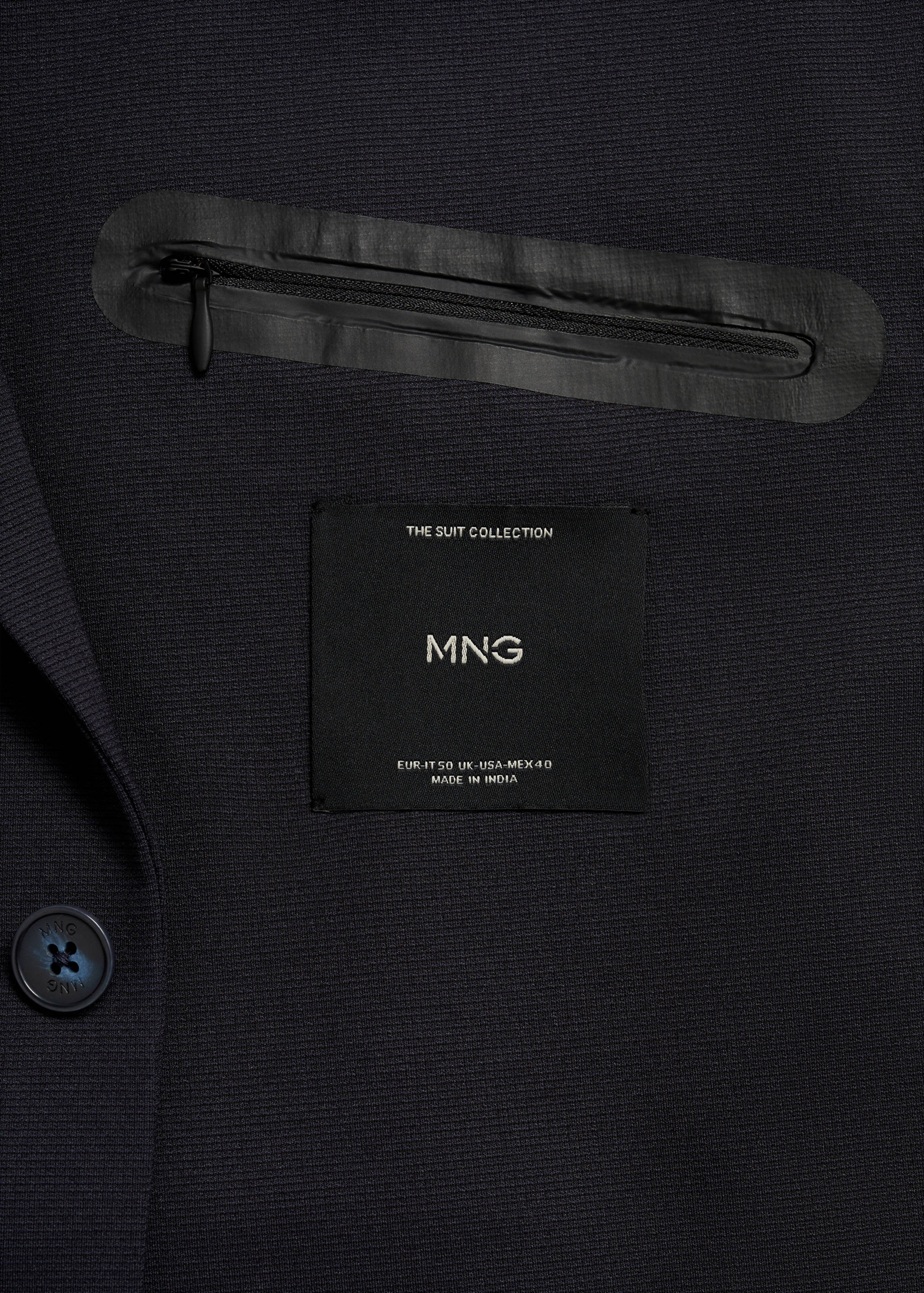 Немнущийся костюмный пиджак из ткани стретч - Деталь изделия 0