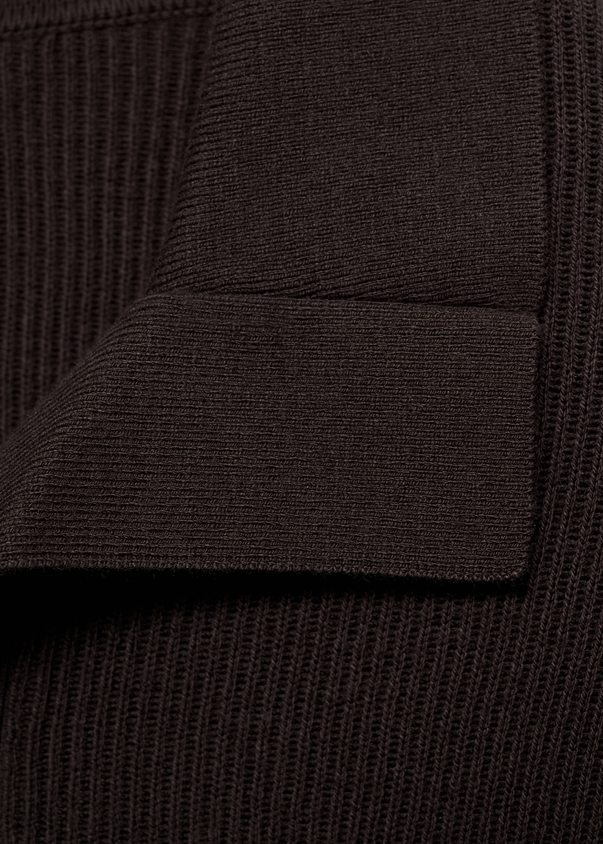 Fine-knit ribbed cotton polo shirt - Details of the article 8