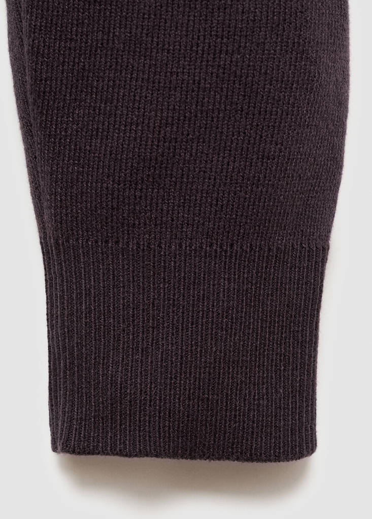 Fine cotton-knit polo sweater — Purple