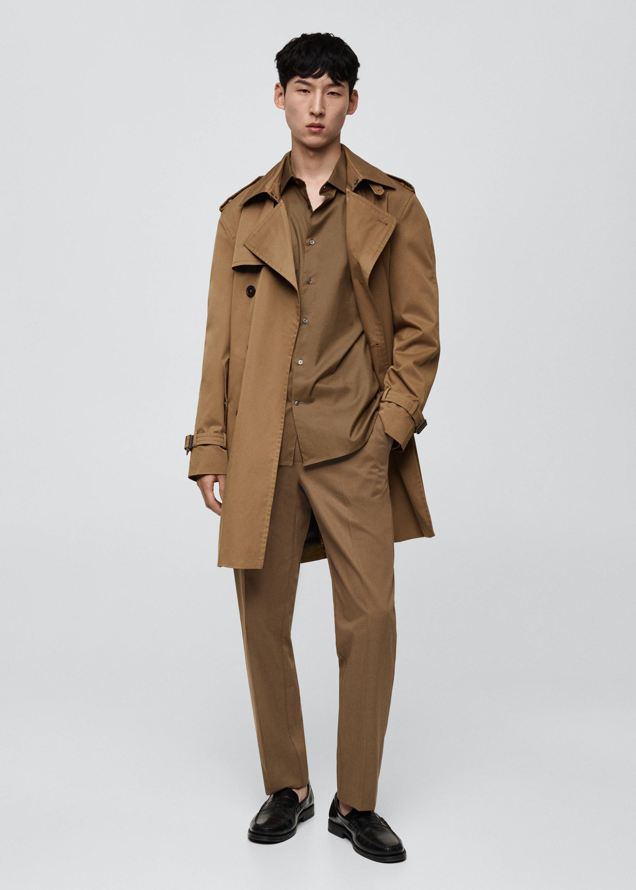 Chemise 100 % coton twill regular-fit - Plan général