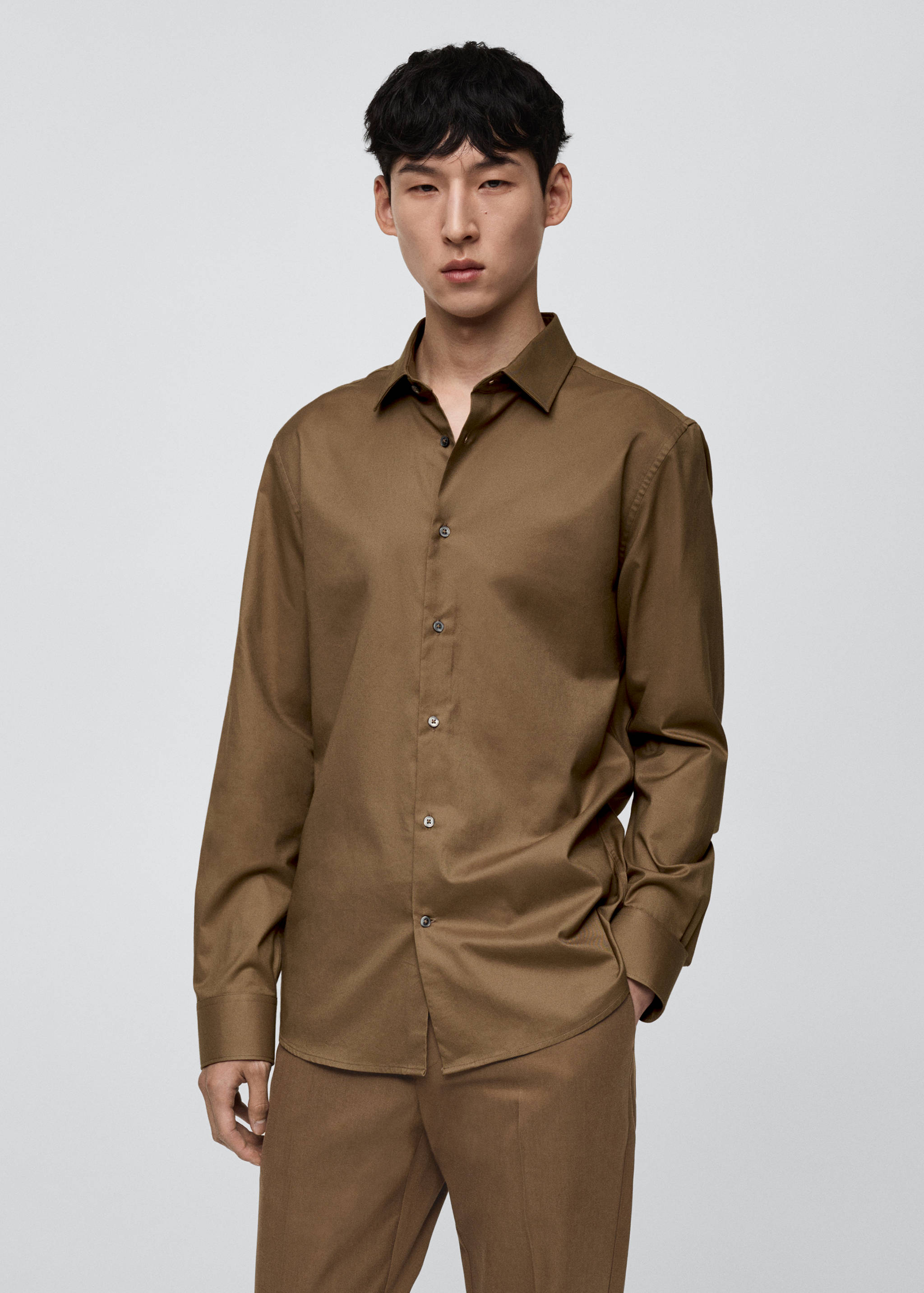 Chemise 100 % coton twill regular-fit - Plan moyen