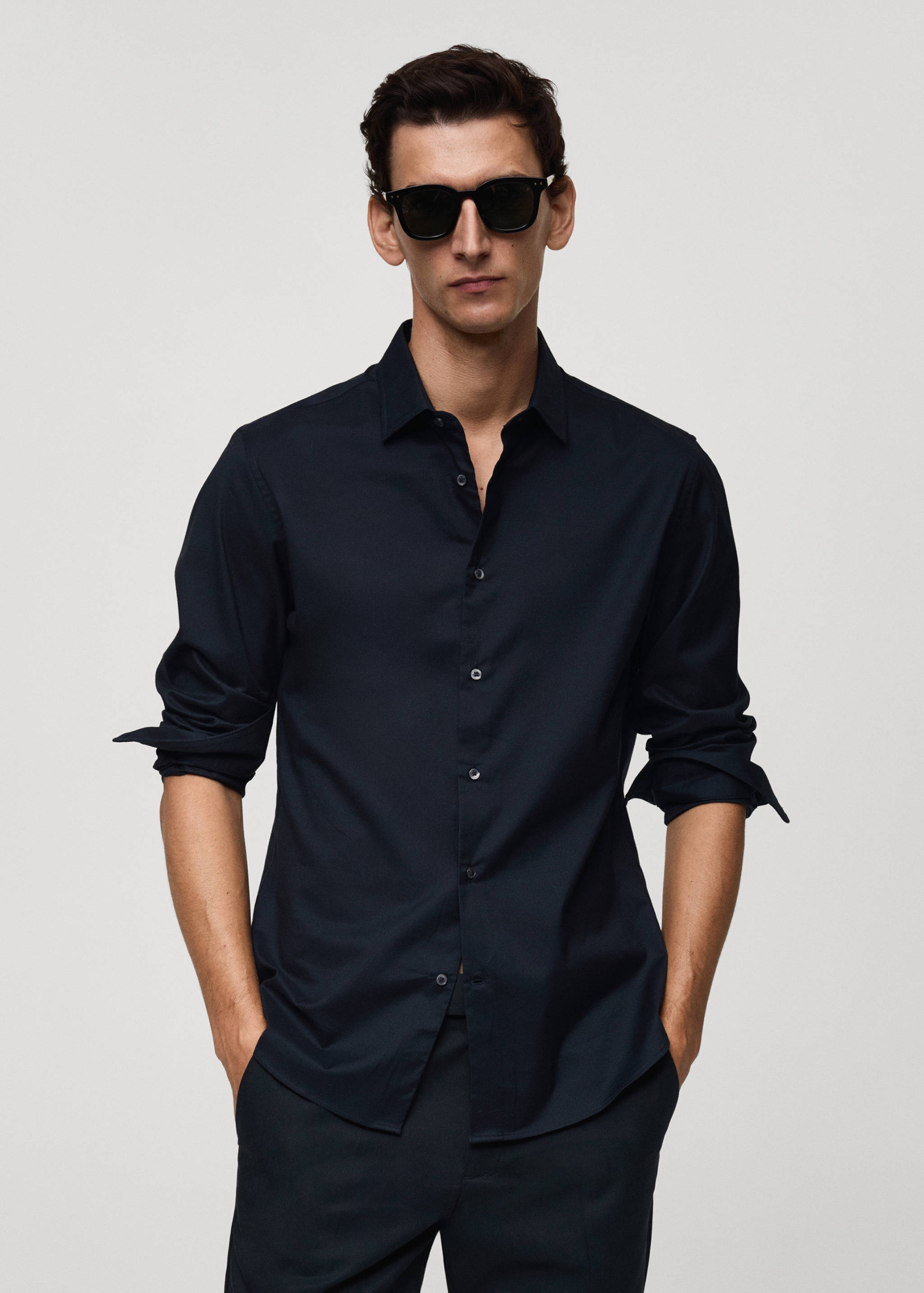 Chemise 100 % coton twill regular-fit - Plan moyen