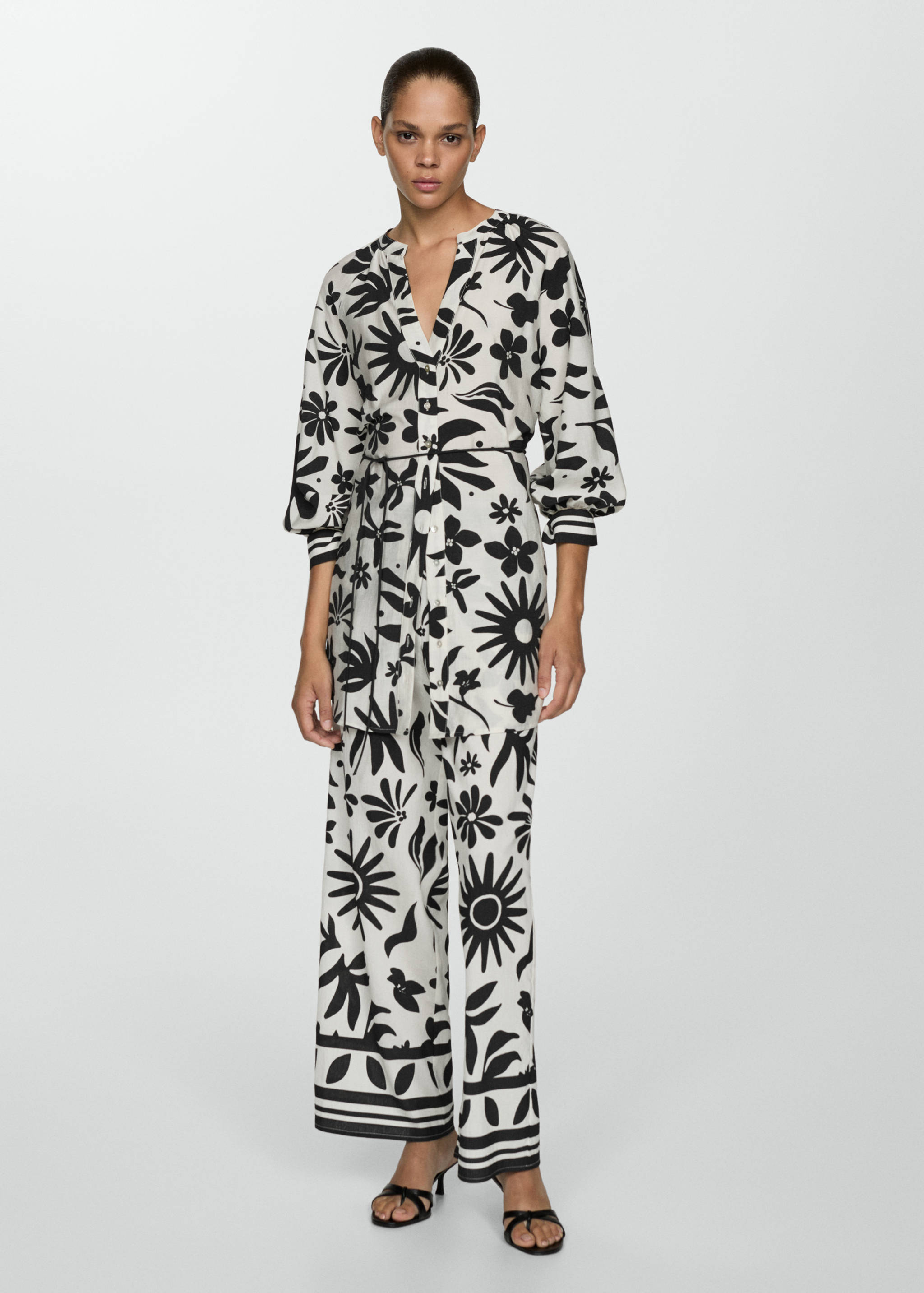 Bow printed shirt - General plane