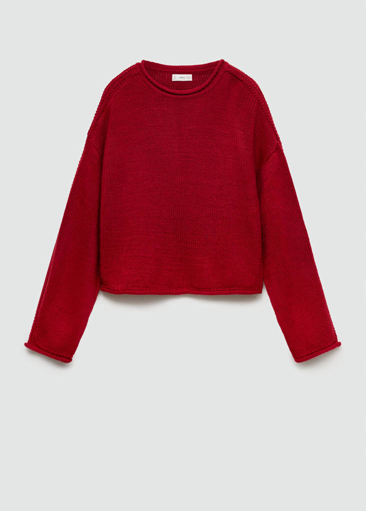 Knit sweater — Red