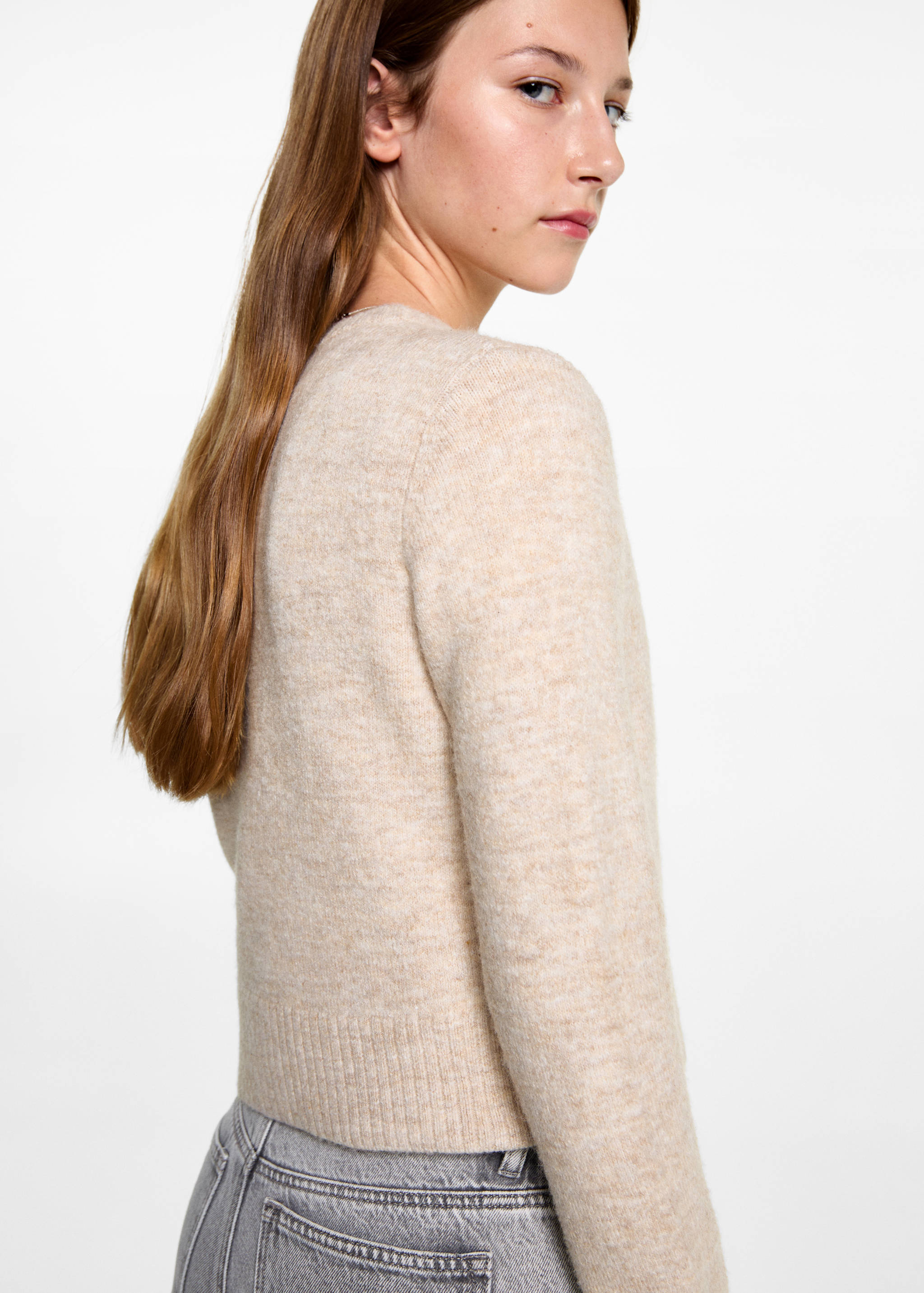 Button knit cardigan - Reverse of the article