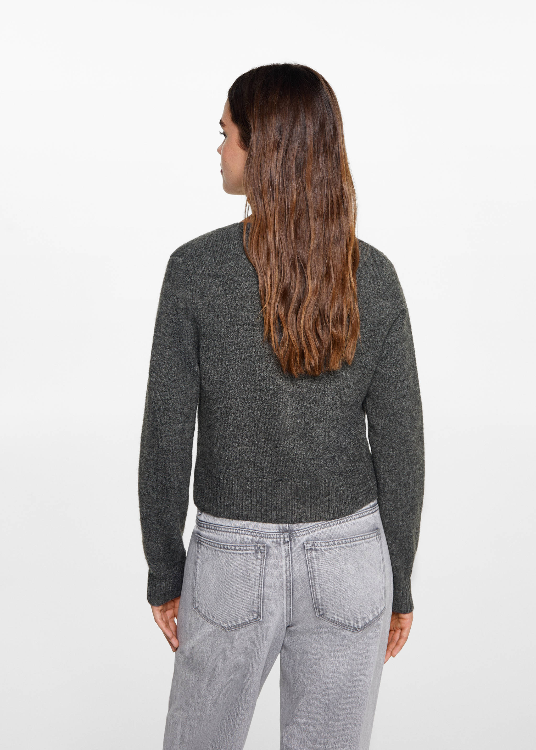 Button knit cardigan - Reverse of the article