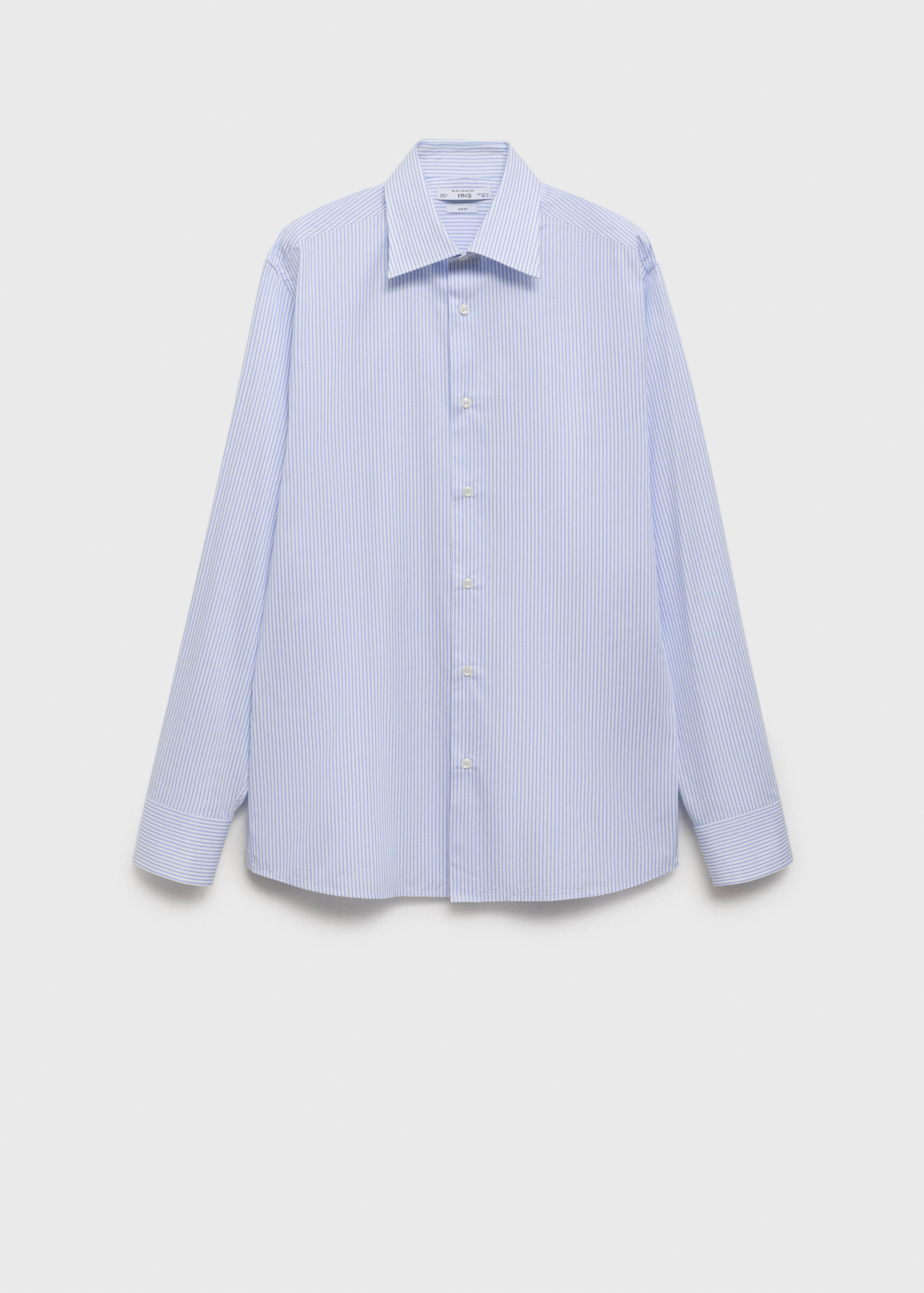 100% cotton slim-fit striped shirt - Article without model