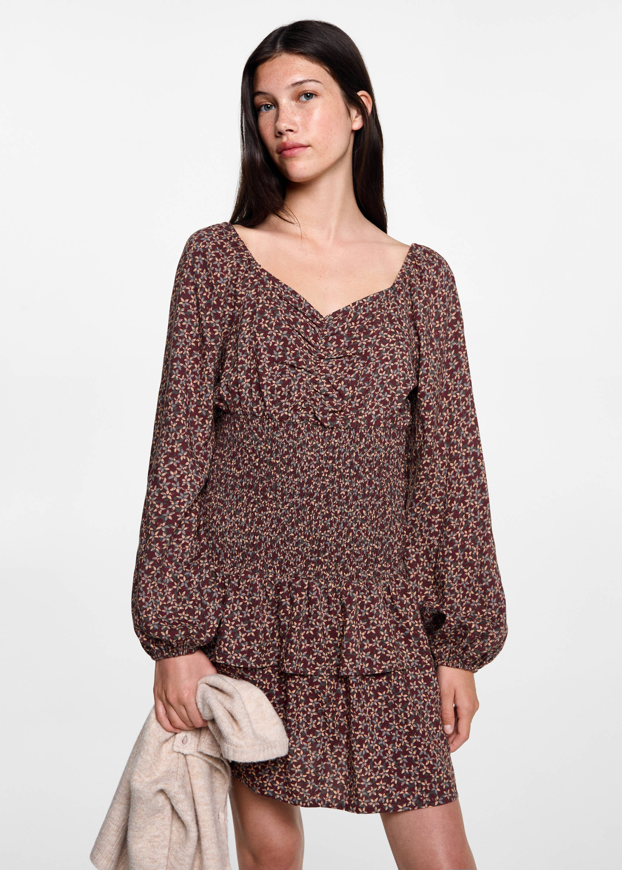 Floral ruffled dress - Medium plane