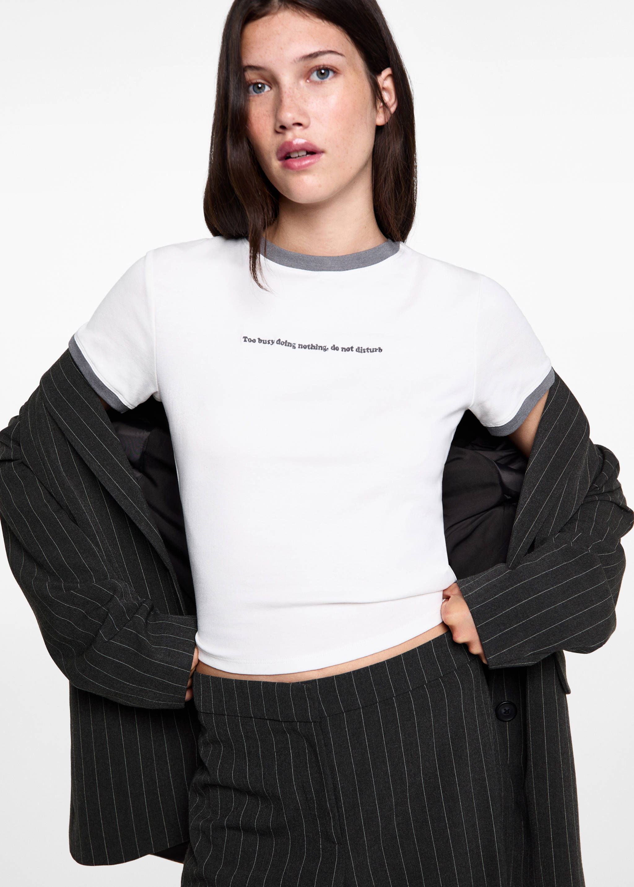 Striped suit trousers - Details of the article 1