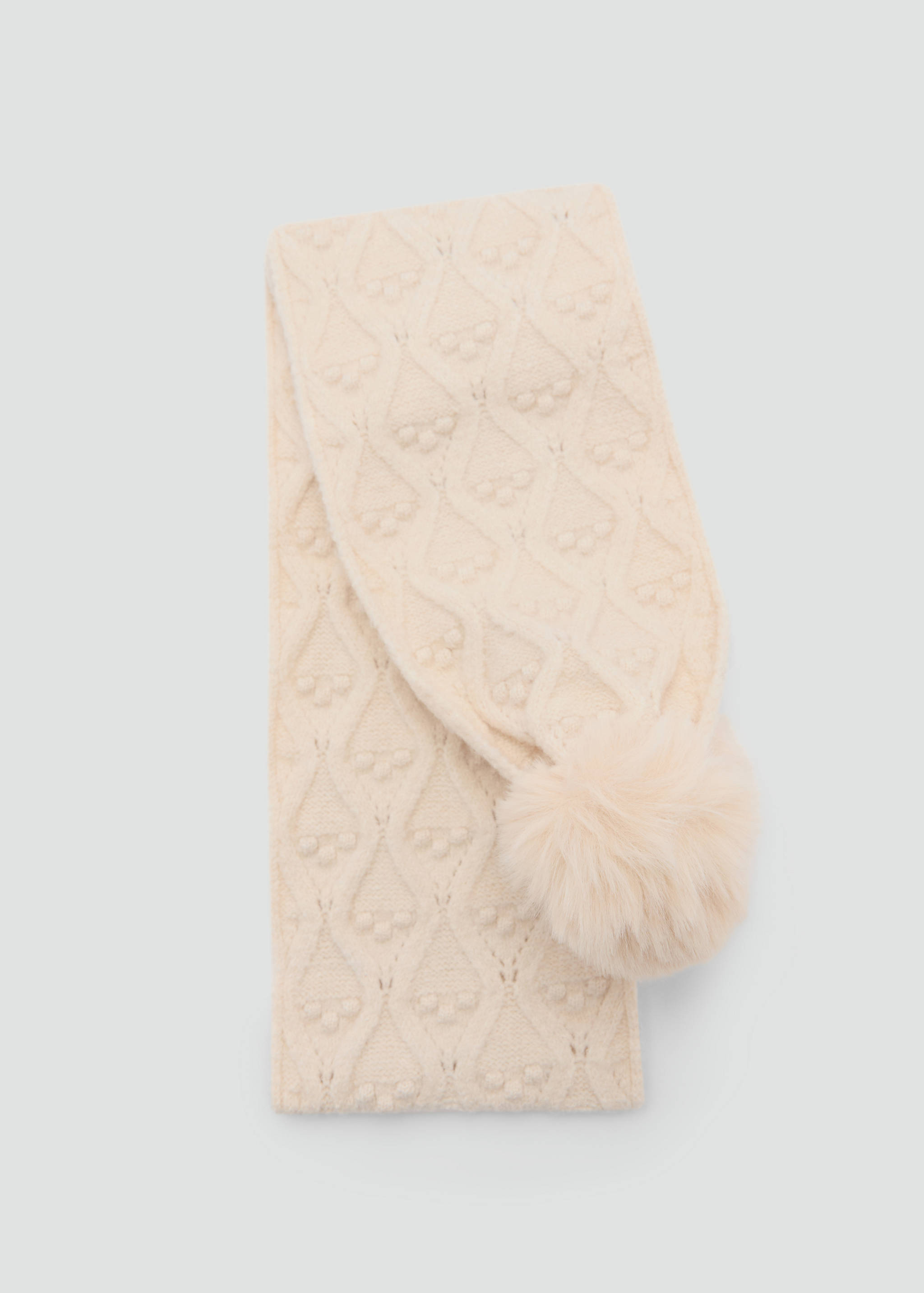 Pompom knit scarf - Article without model
