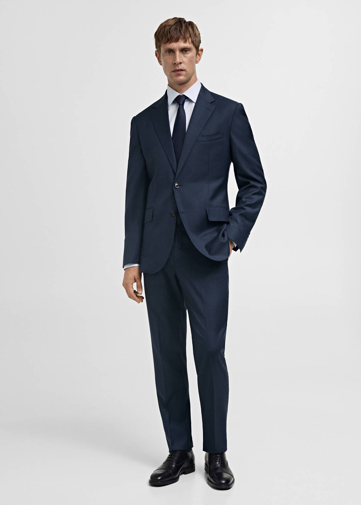 Venice 100% virgin wool suit jacket — Dark Navy
