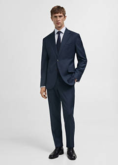 Venice 100% virgin wool suit jacket — Dark Navy 2
