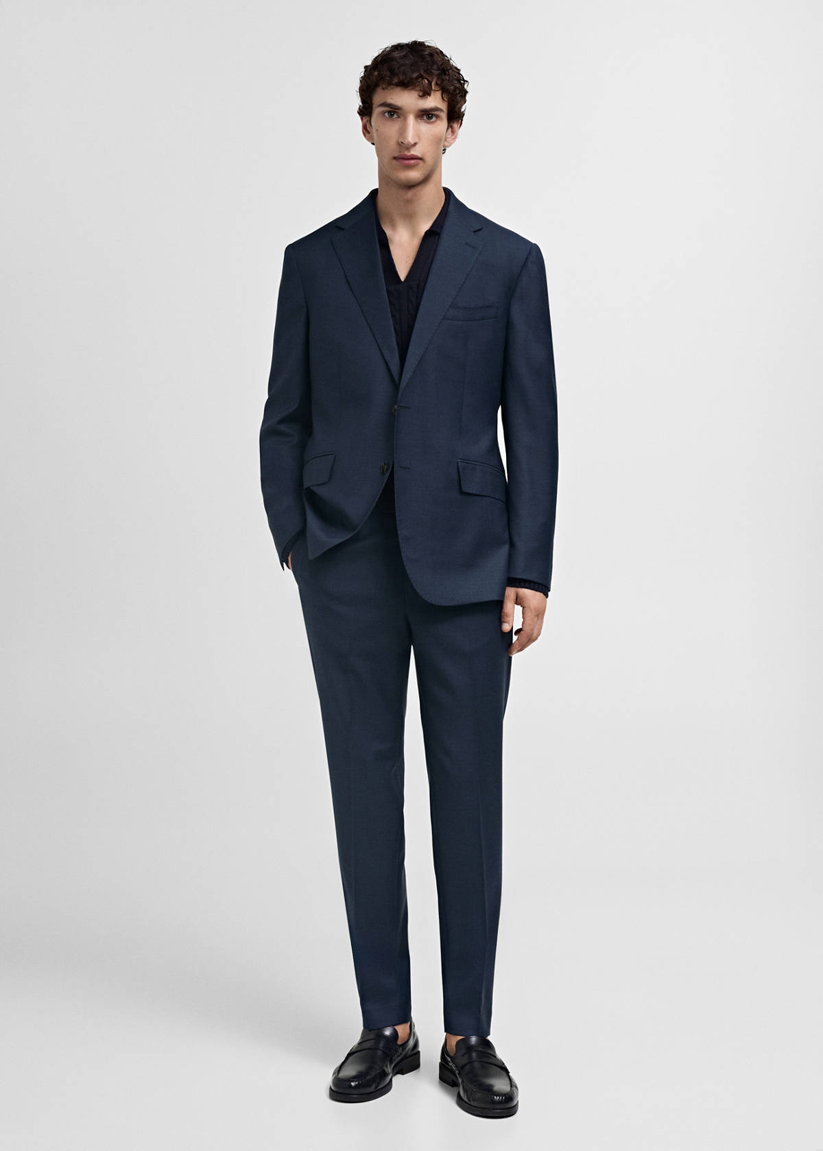 Venice 100% virgin wool suit jacket — Dark Navy
