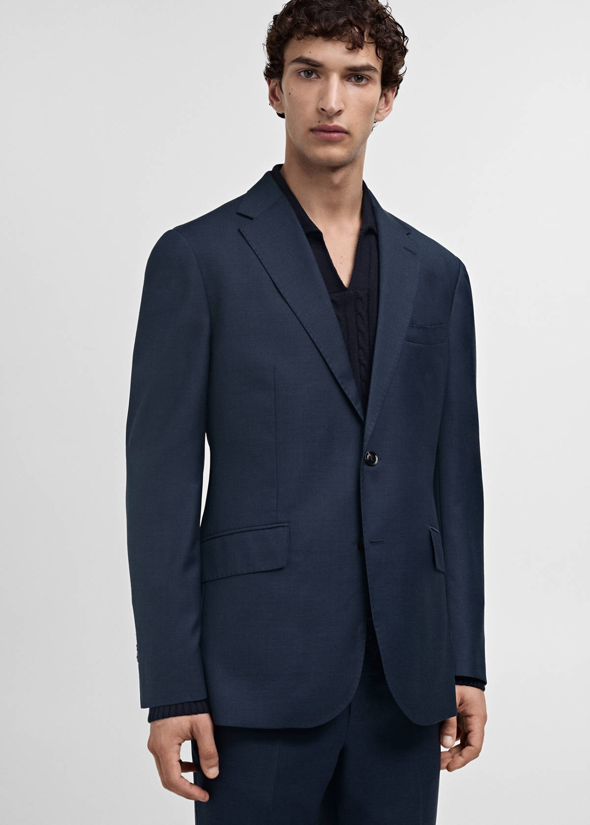 Venice 100% virgin wool suit jacket — Dark Navy
