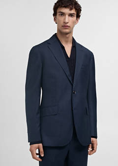 Venice 100% virgin wool suit jacket — Dark Navy 9