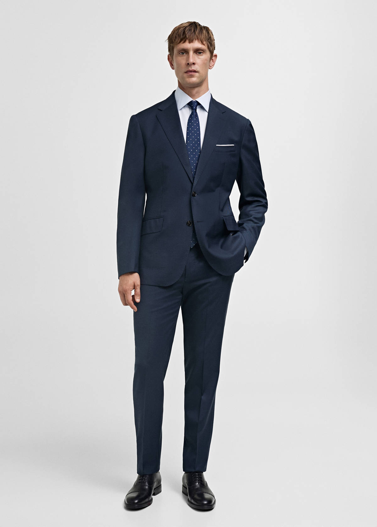 Venice 100% virgin wool suit jacket — Dark Navy