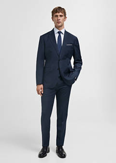 Venice 100% virgin wool suit jacket — Dark Navy 17