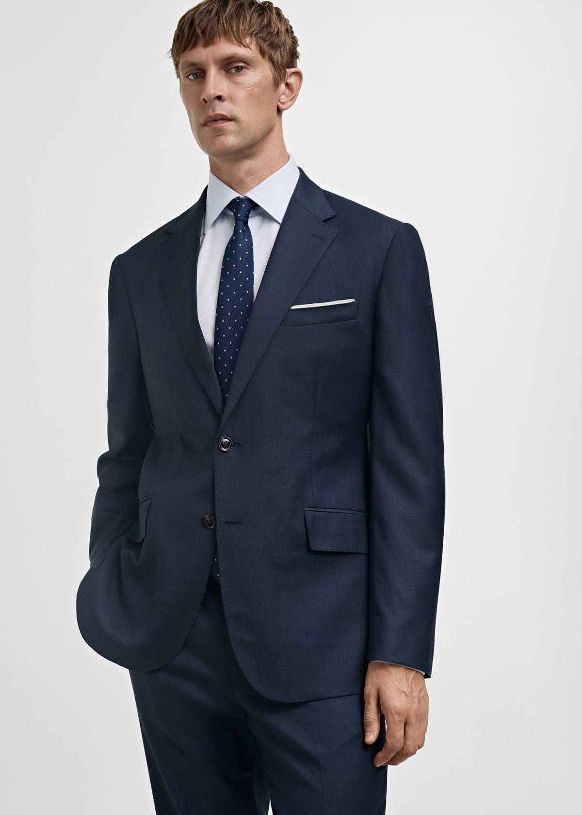 Venice 100% virgin wool suit jacket — Dark Navy