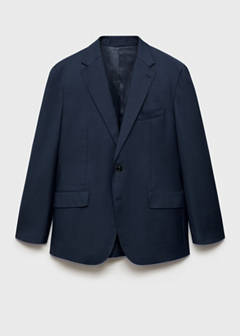 Venice 100% virgin wool suit jacket — Dark Navy 6