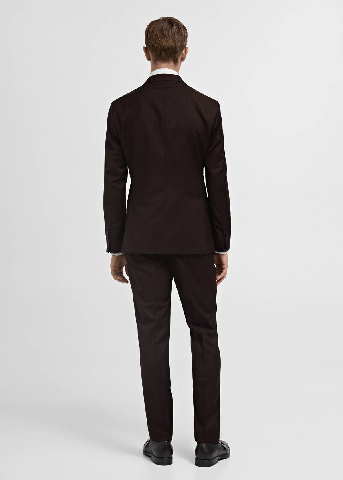 Venice 100% virgin wool suit jacket — Brown