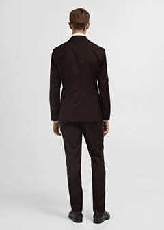 Venice 100% virgin wool suit jacket — Brown 21