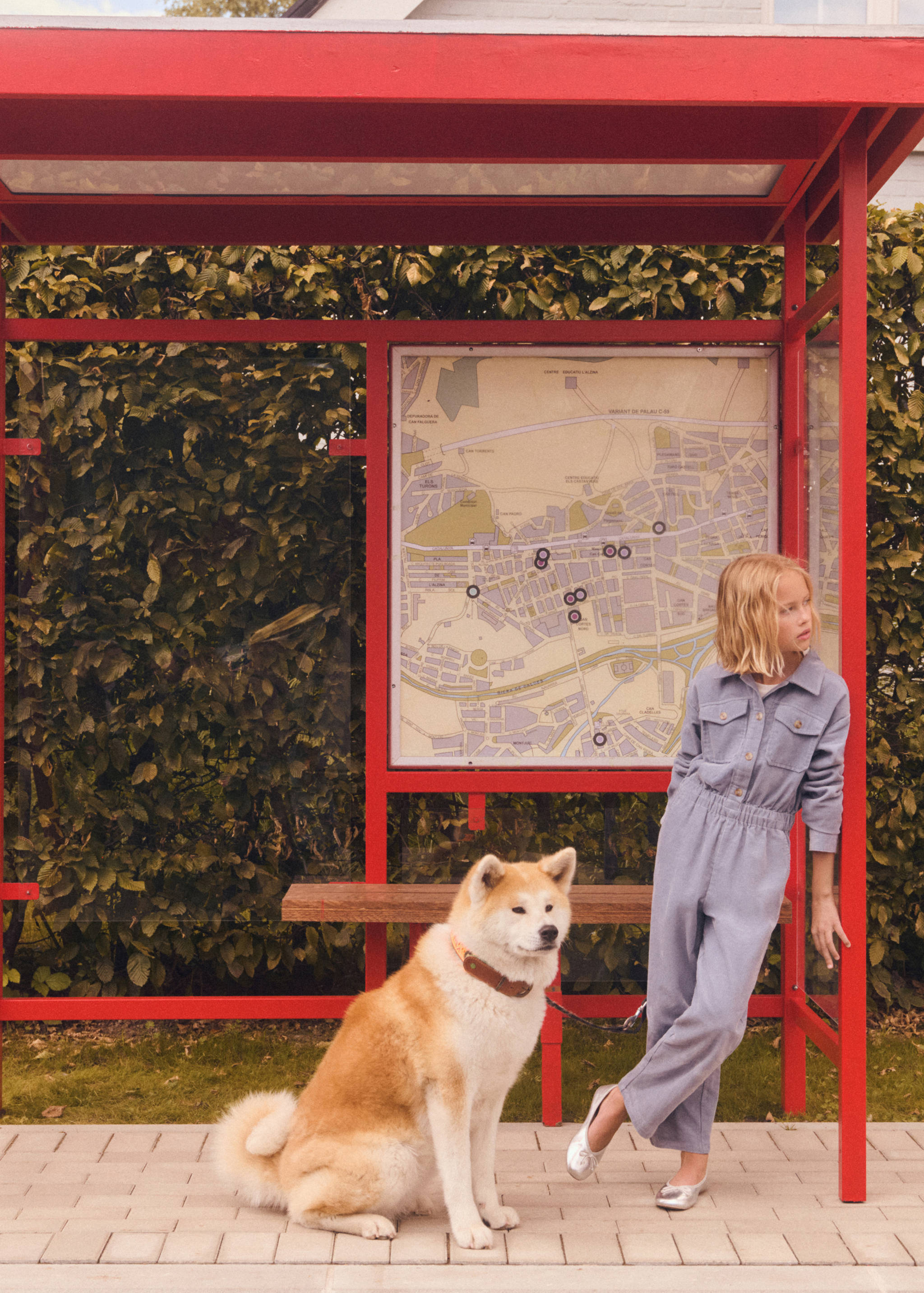 Corduroy long jumpsuit - General plane