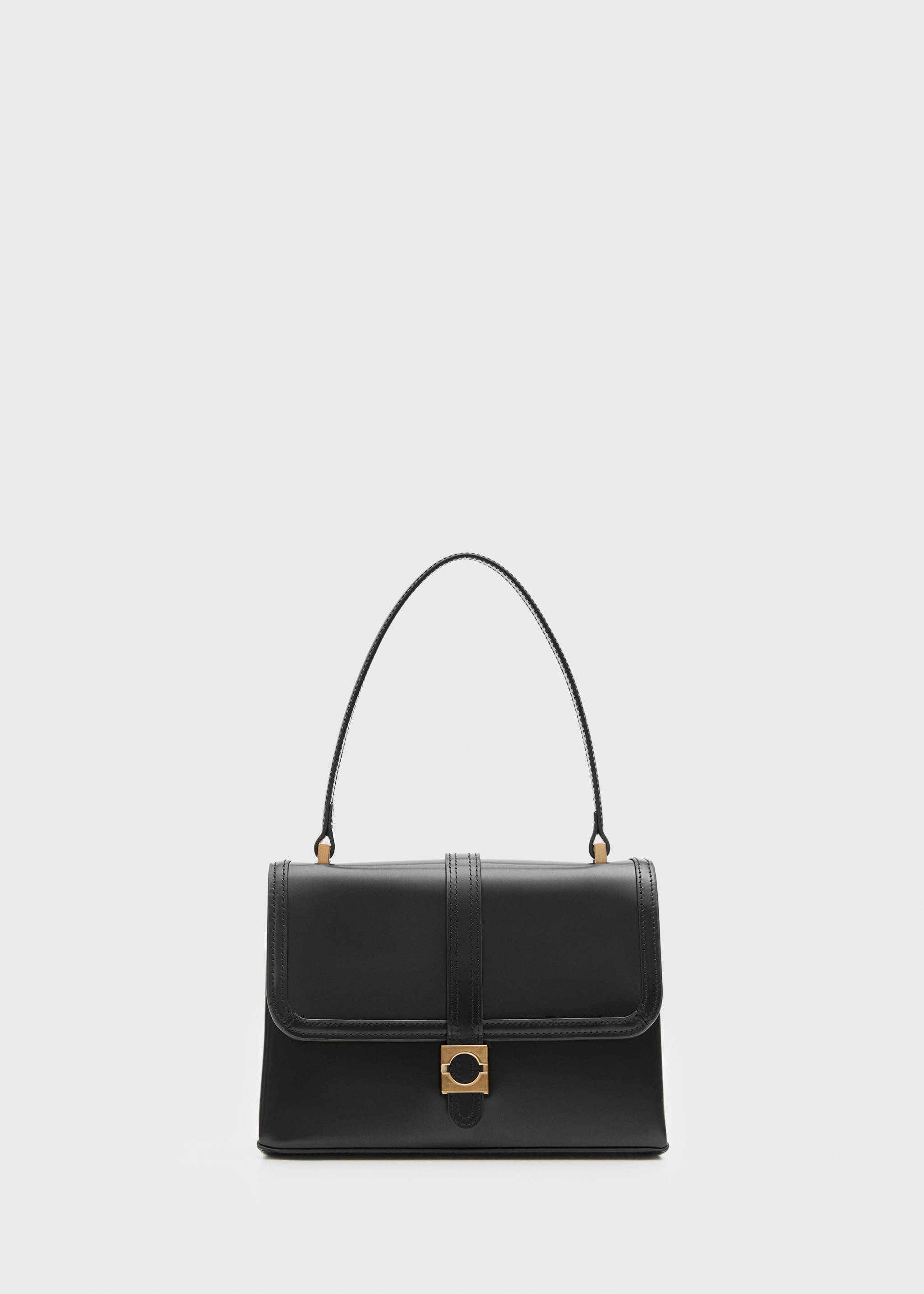 100% leather bag with flap - Article without model