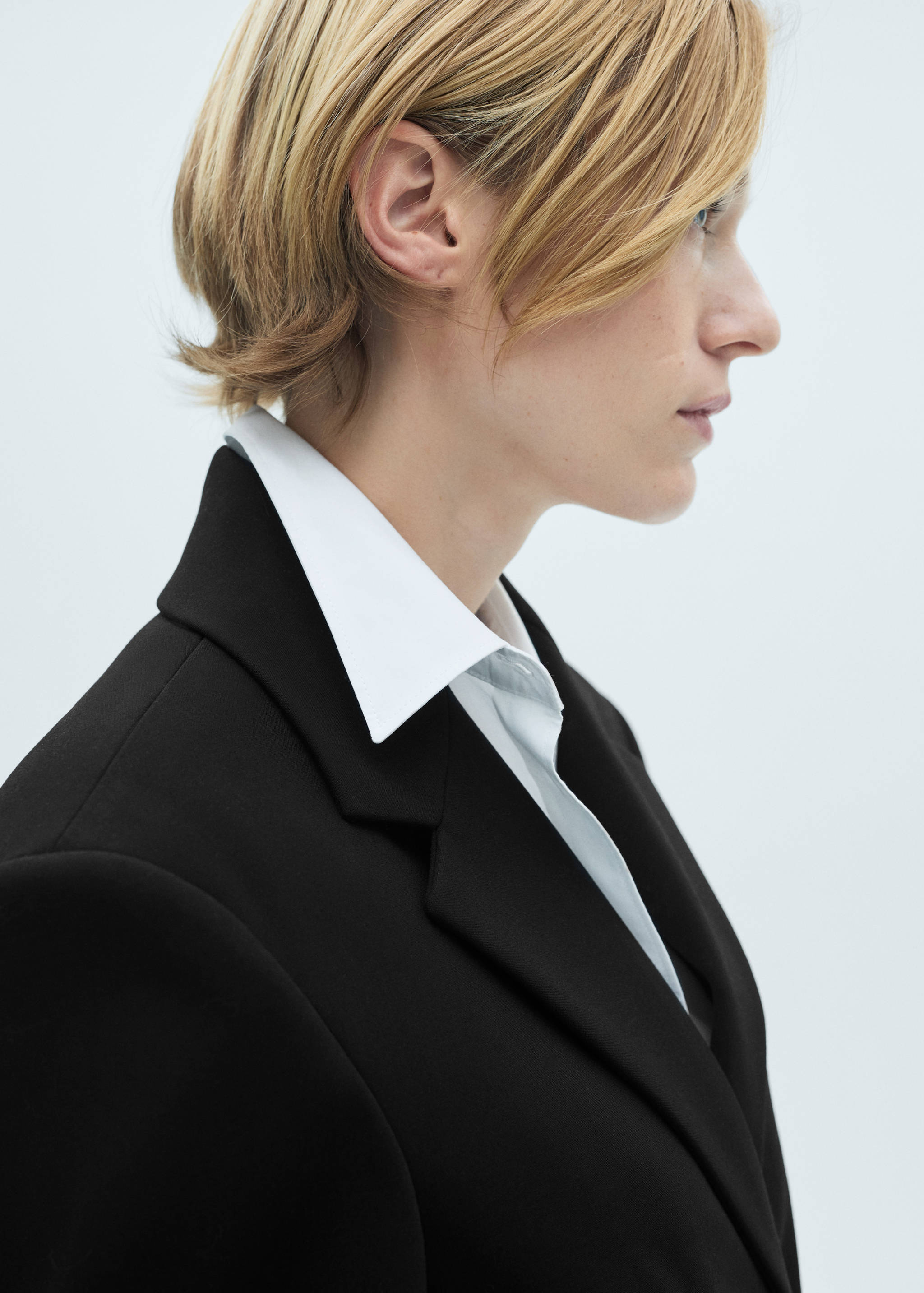 Kemerli, kalıplı çift kumaş palto - Ürün detayı 1