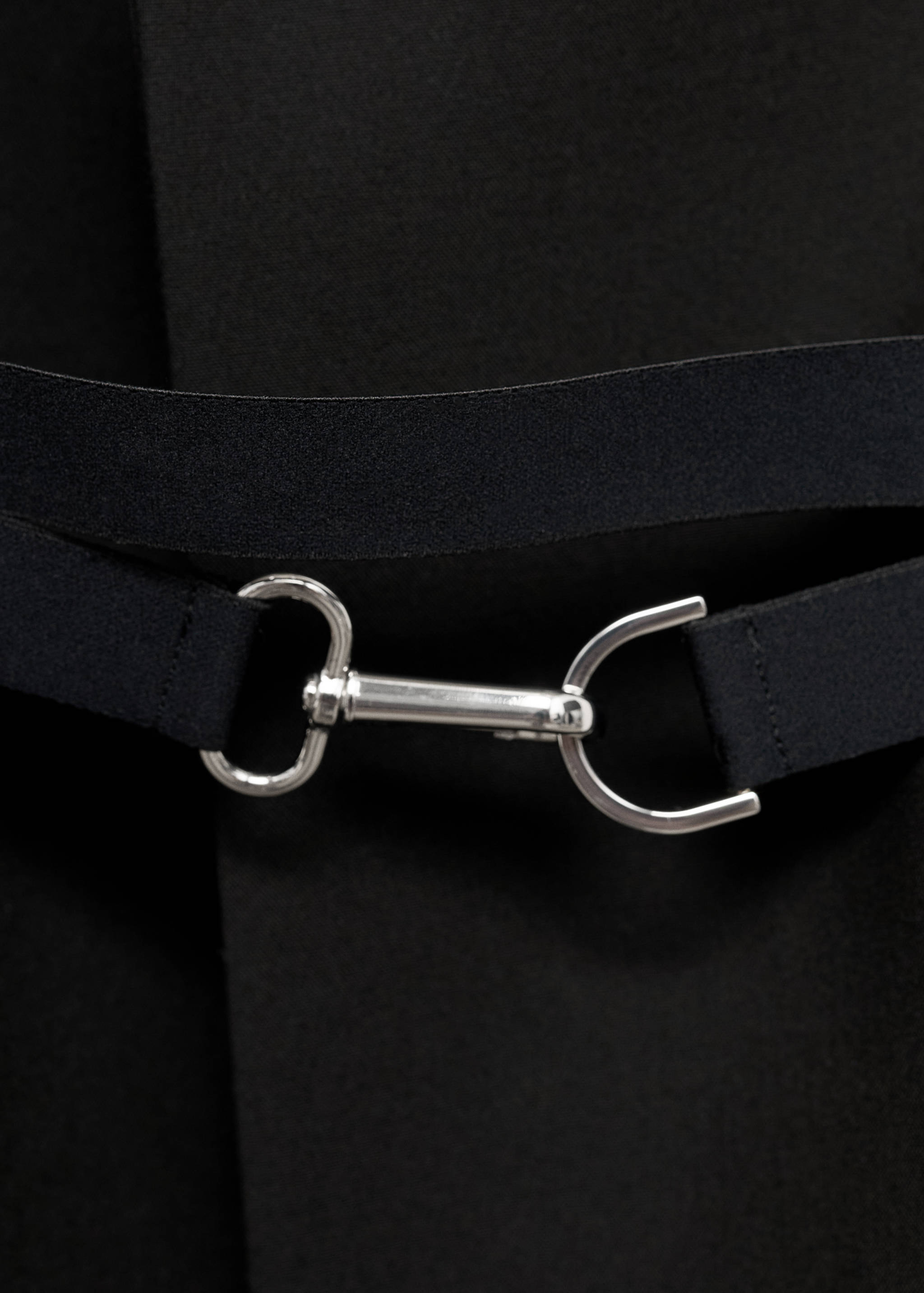 Kemerli, kalıplı çift kumaş palto - Ürün detayı 8